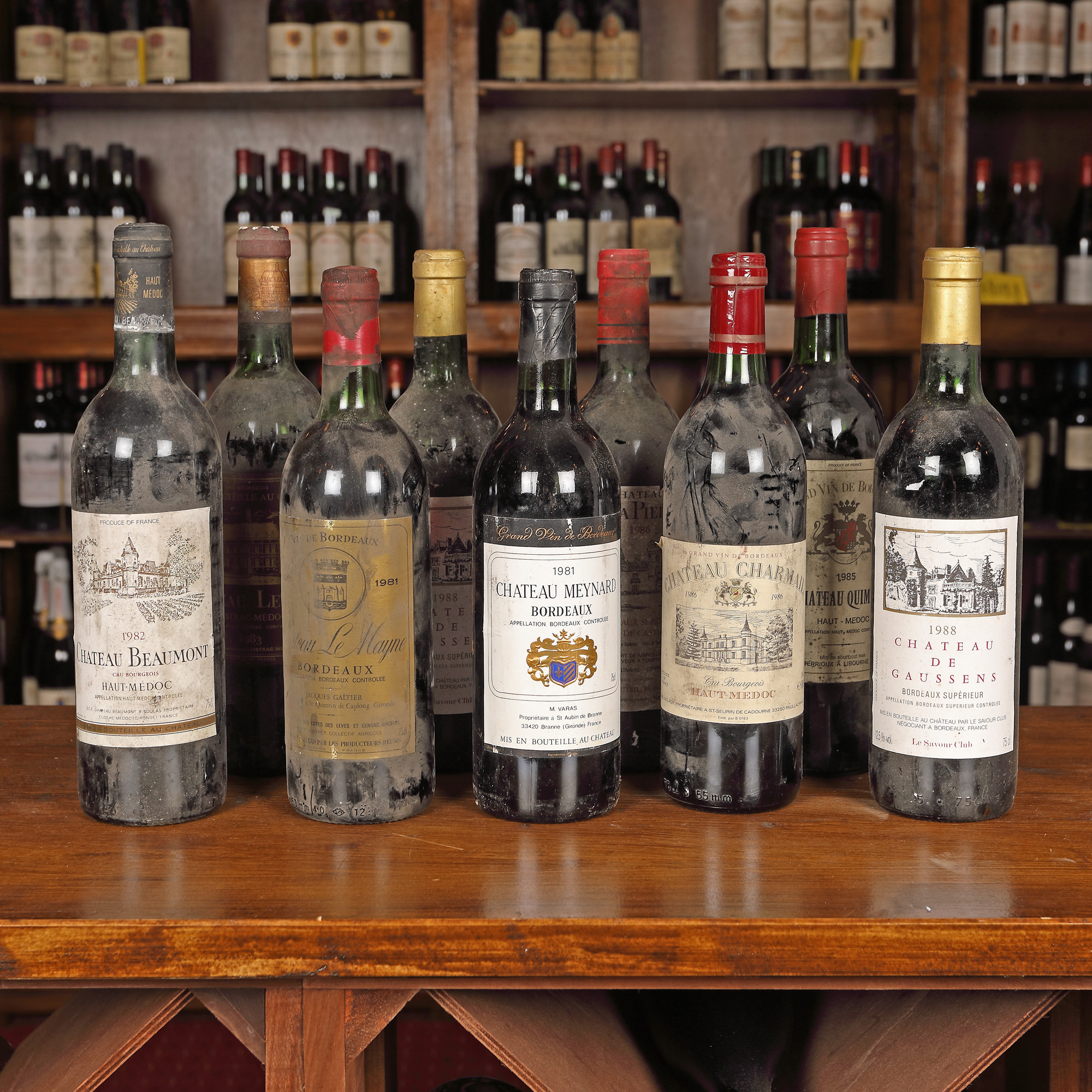 Selecție de vinuri franțuzești, anii 1980, 9st x 0,75l
