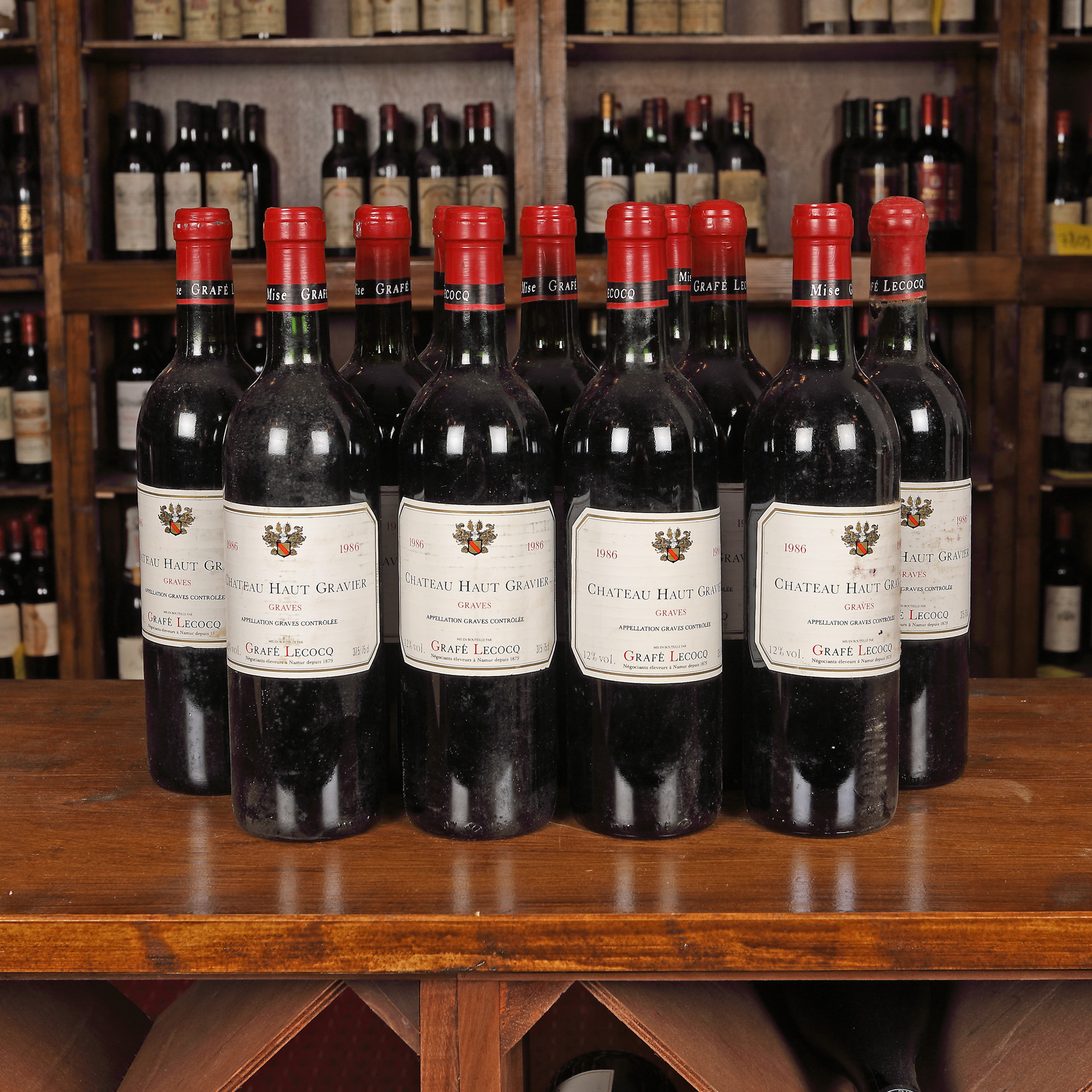Lot de vinuri Château Haut Gravier, Graves Mise Grafé Lecocq, 1986, 11st x 0,75l