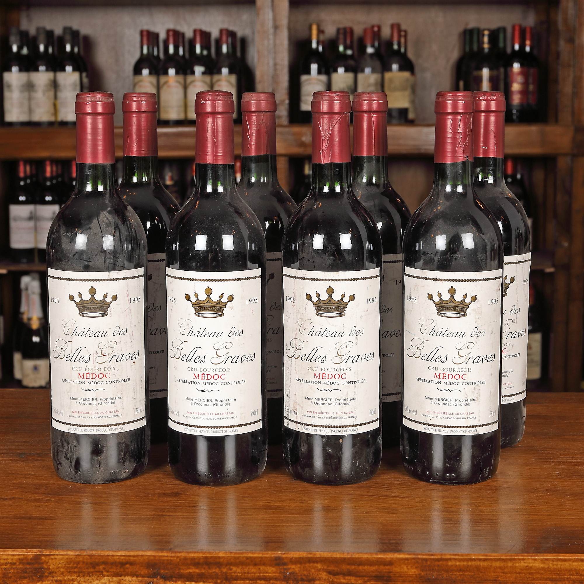 Château des Belles Graves, Médoc, 1995, 8st x 0,75l