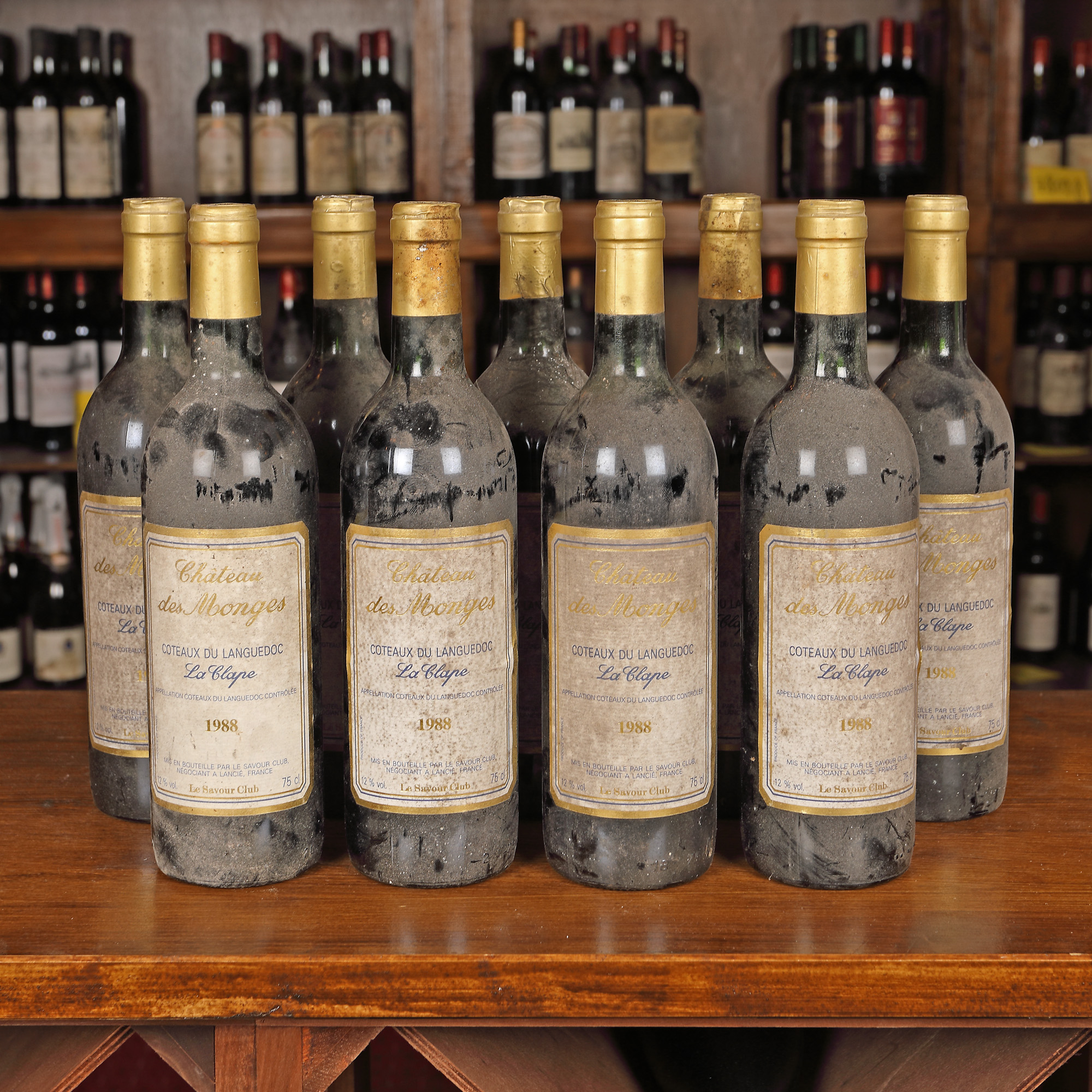 Lot de vinuri Chateau des Monges, La Clape, 1988, 9st x 0,75l 