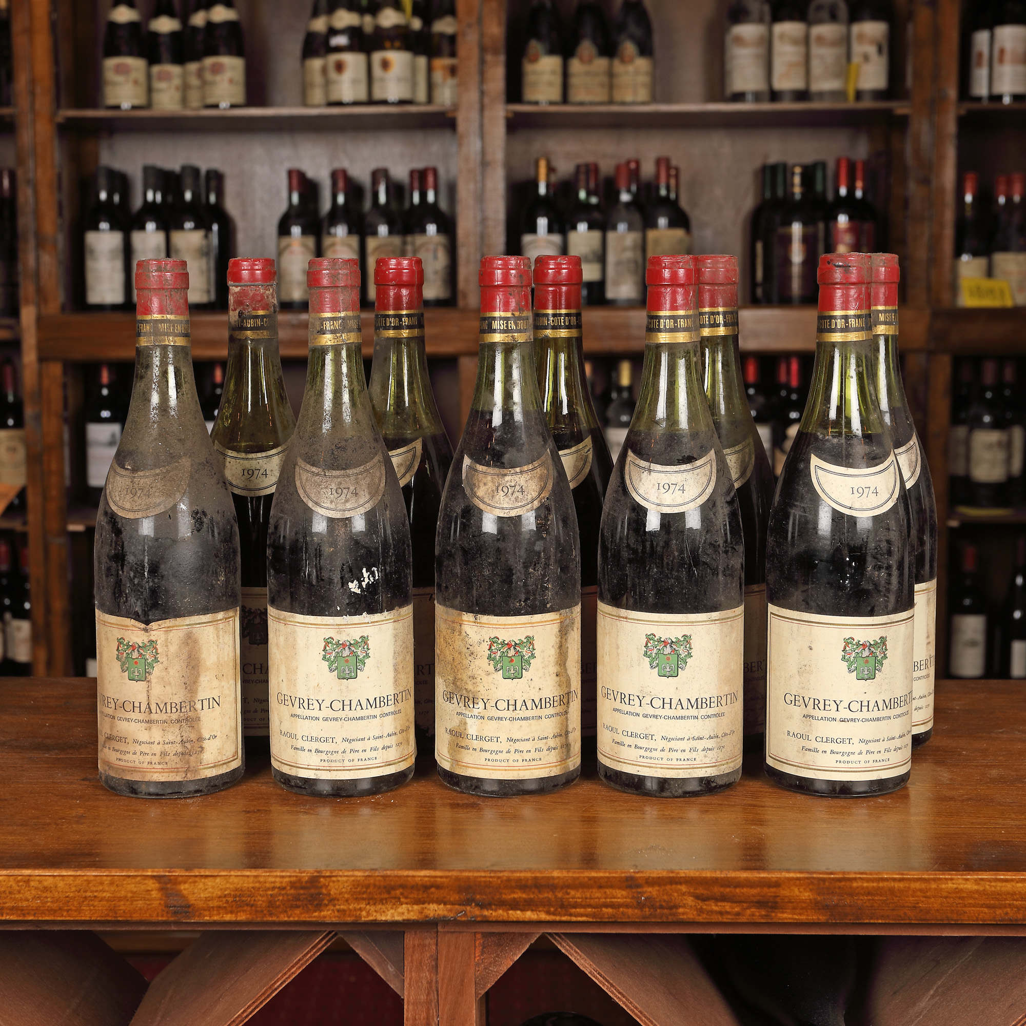 Gevrey Chambertin, Raoul Clerget, 1974, 10st x 0,75l