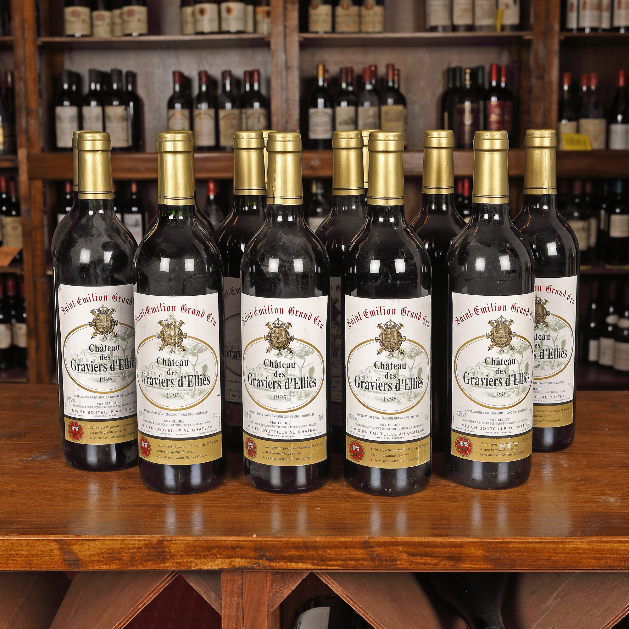 Château des Graviers D'Ellies, Saint-Émilion Grand Cru Classé, 1995, 13st x 0,75l