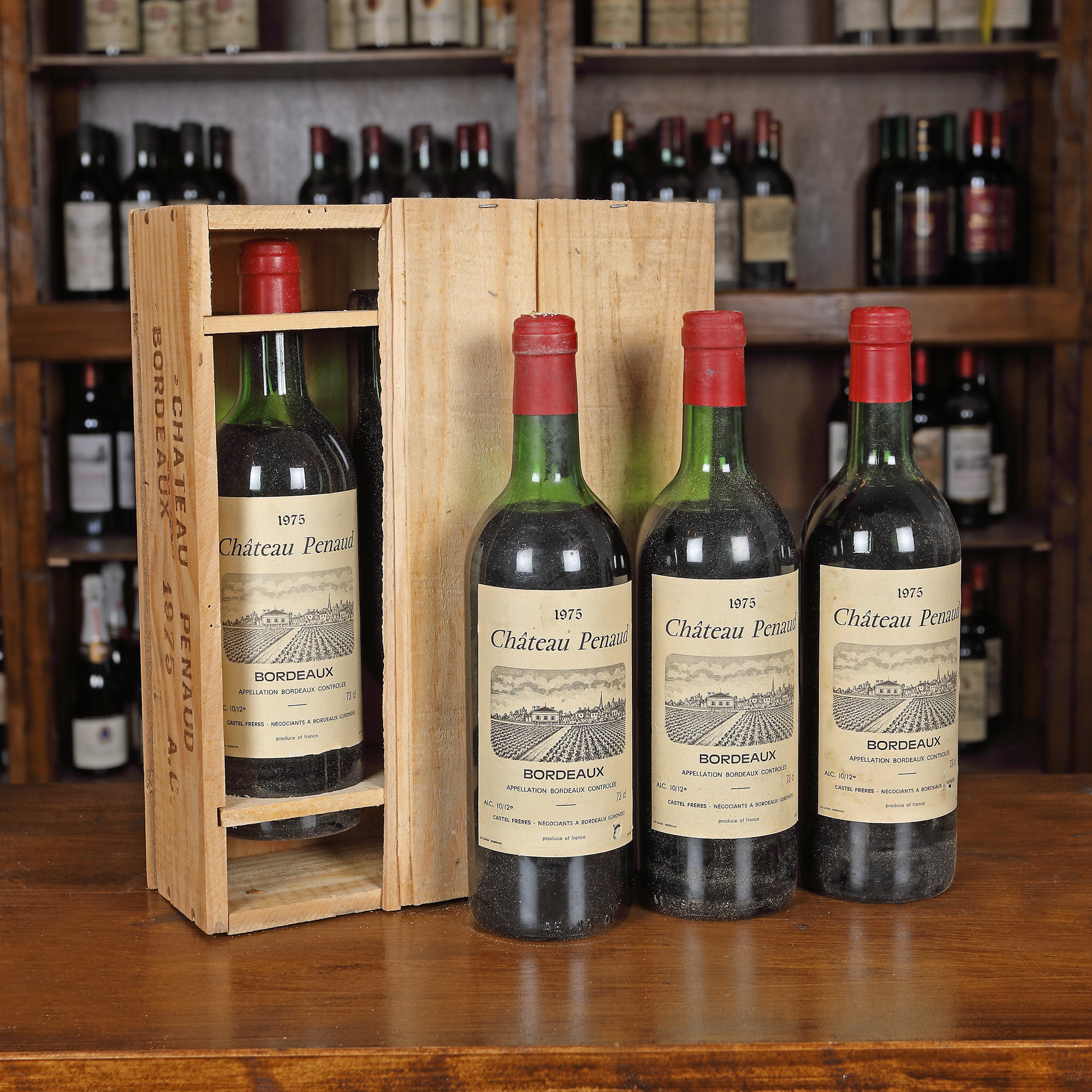 Château Penaud, Bordeaux, 1975, 6st x 0,75l, în cutii