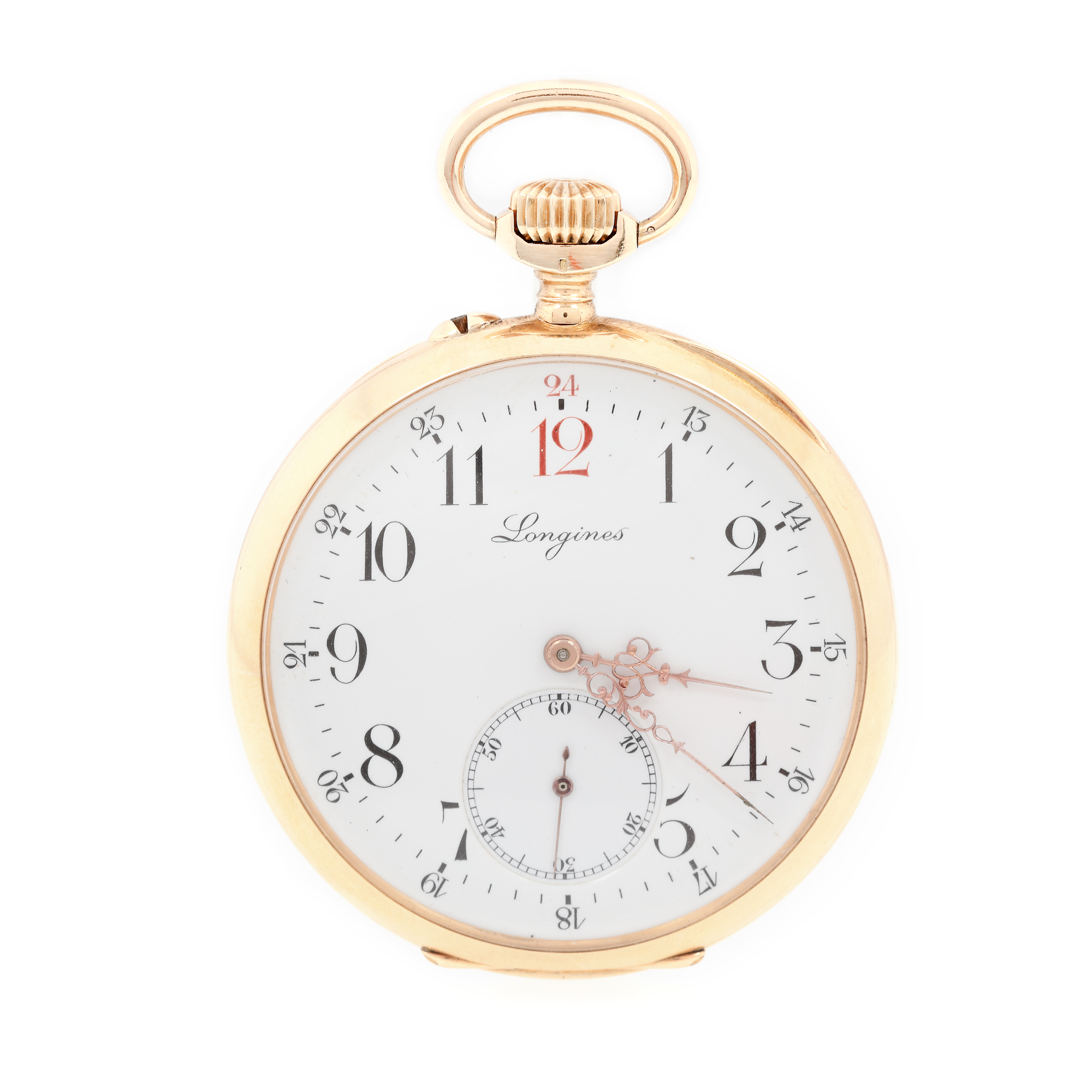 Longines pocket watch, gold, belonged to a prince Ghica