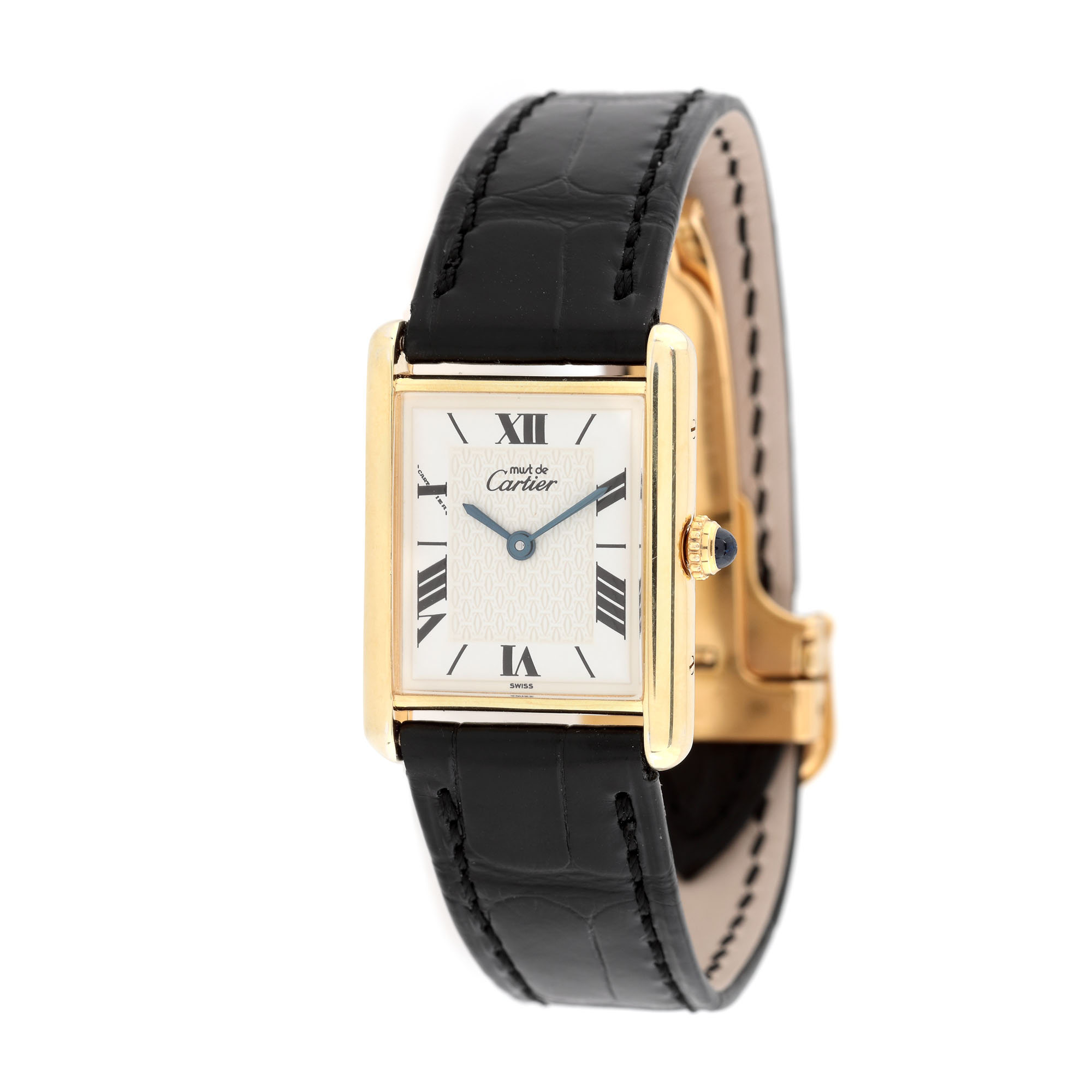 Must de Cartier wristwatch, gilded silver, women