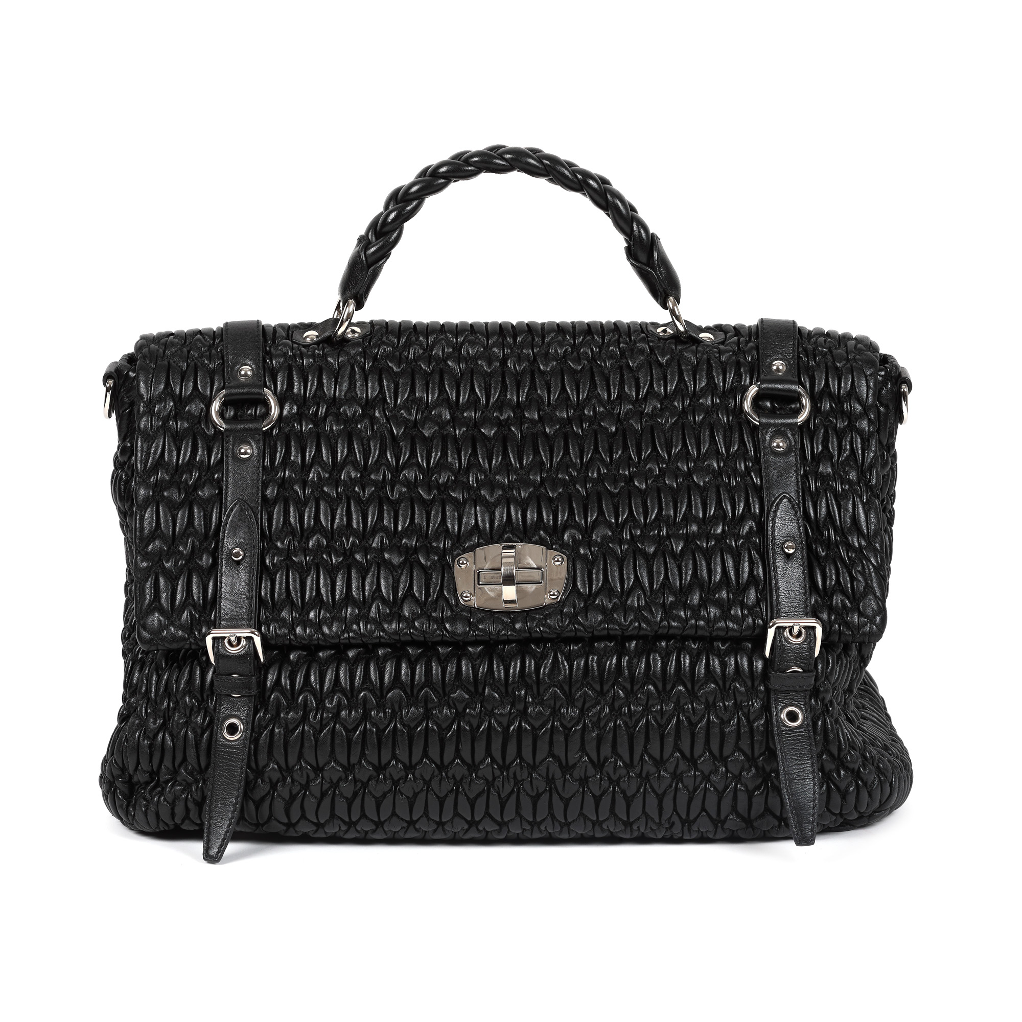 "Black Cloquet" - Miu Miu bag, Nappa leather, black