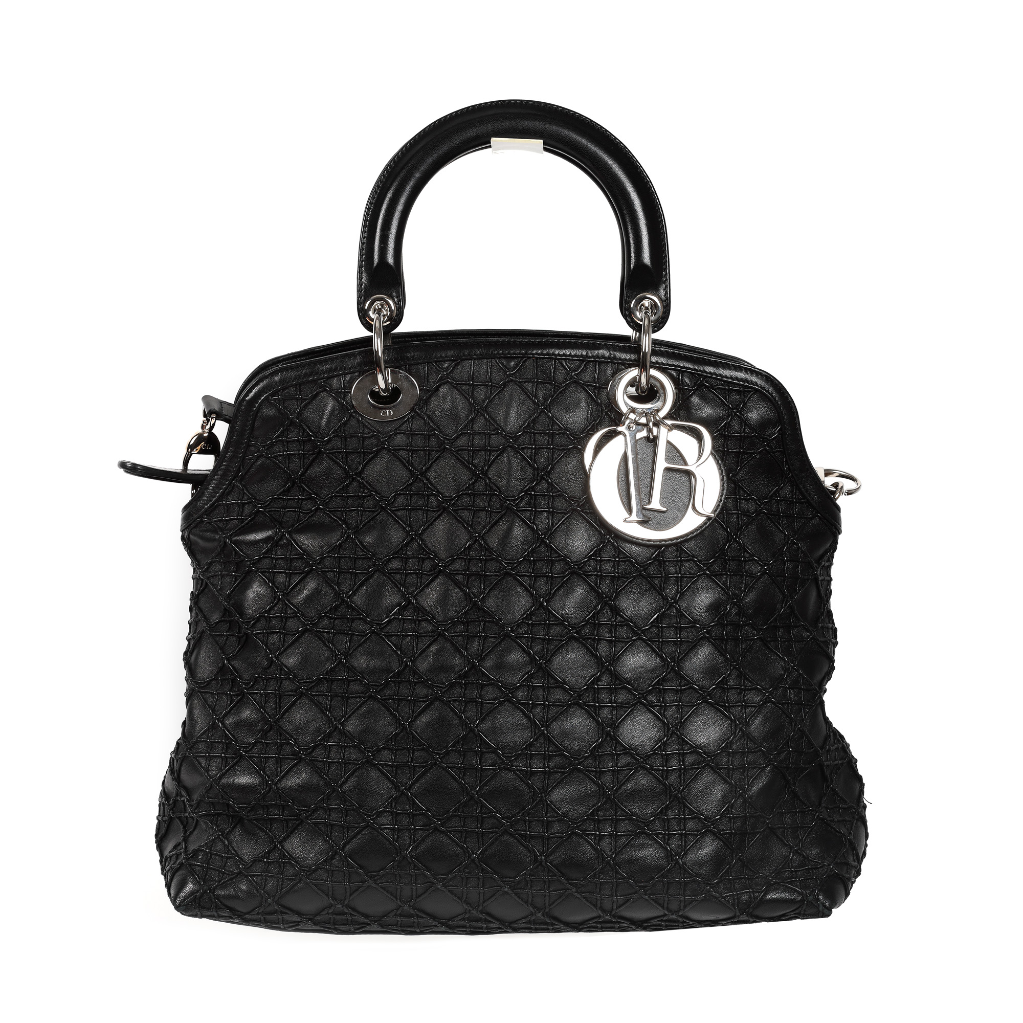 "Granville" - Christian Dior bag, leather, decorated with gold accessories, original cover