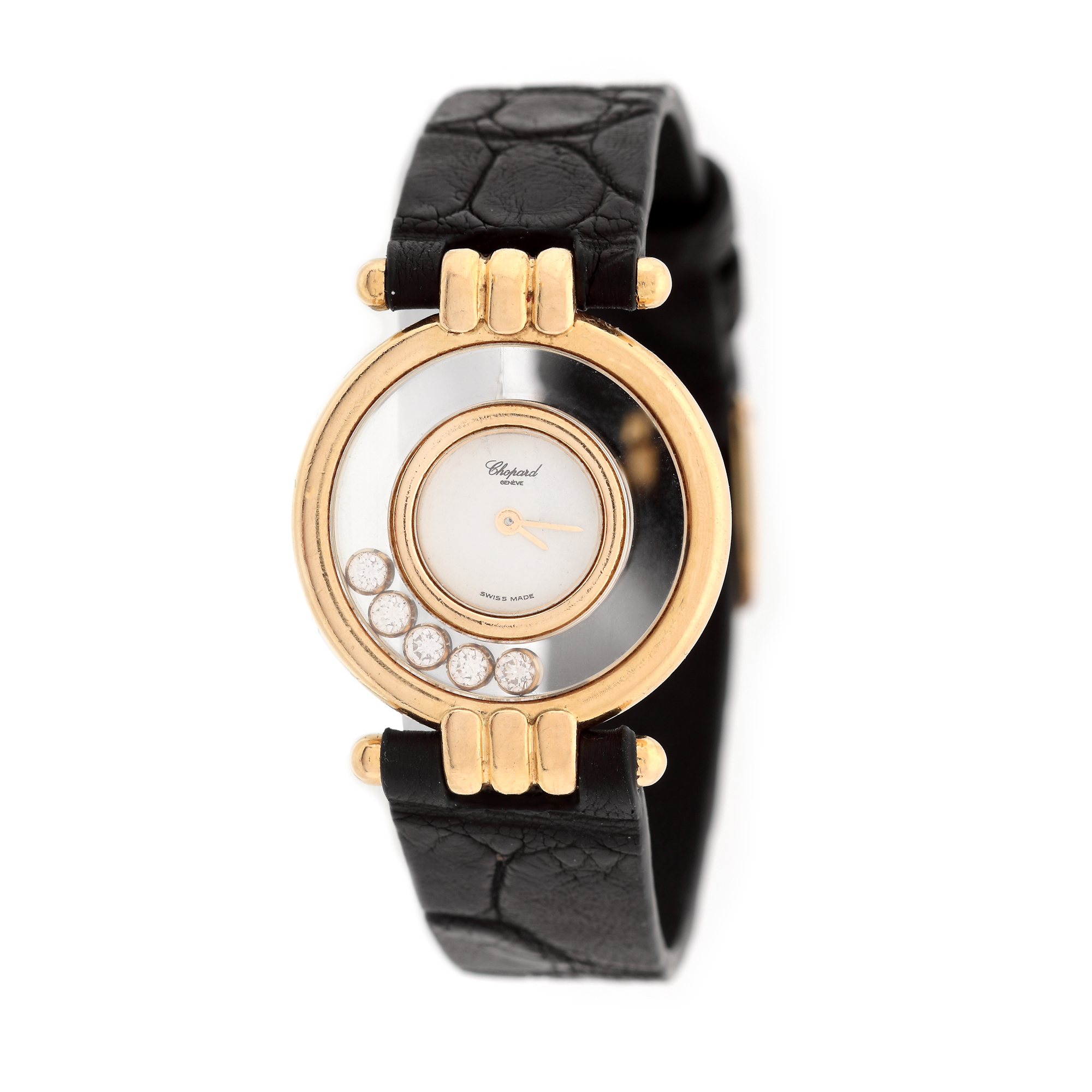 Chopard Happy Diamonds wristwatch, gold, women