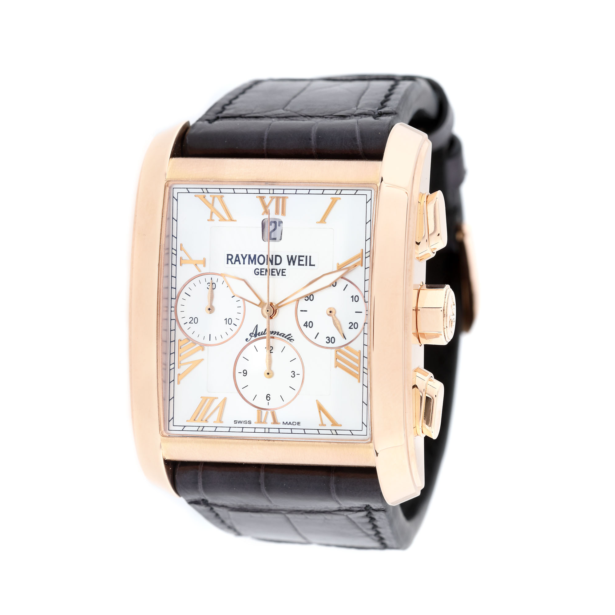 Ceas Raymond Weil Don Giovanni Cosi Grande, din aur roz, de mână, bărbătesc