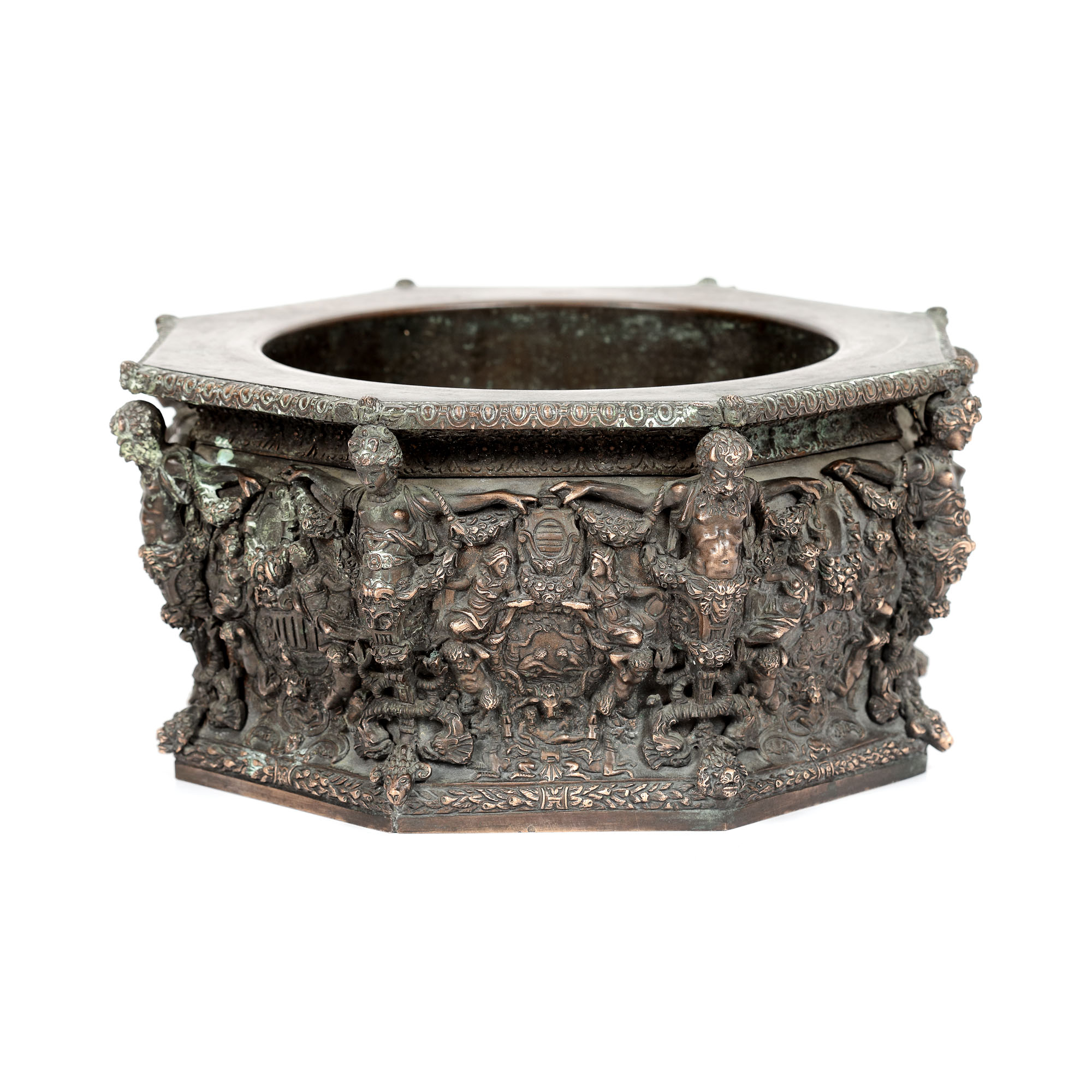 Fabbrica Michelangelo Guggenheim bronze vessel, with Neo-Classical decoration, second half of the 19th century