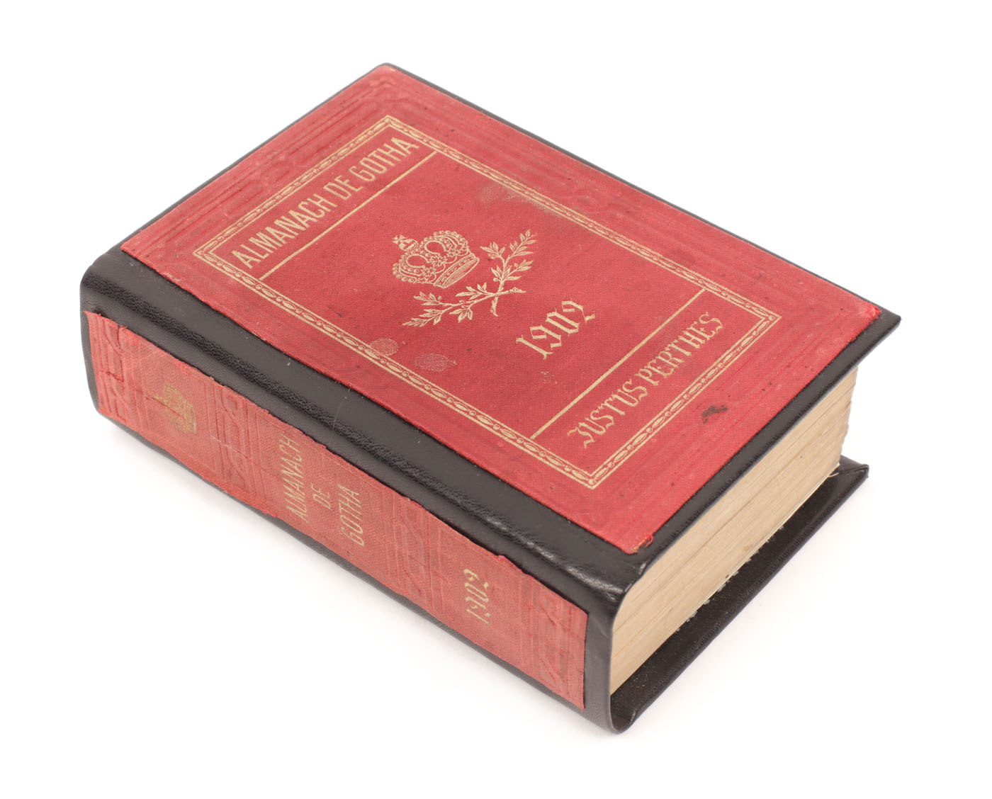 "Almanahul de Gotha", de Justus Perthes, franceză, 1902, provine din colecția Dimitrie I. Ghica