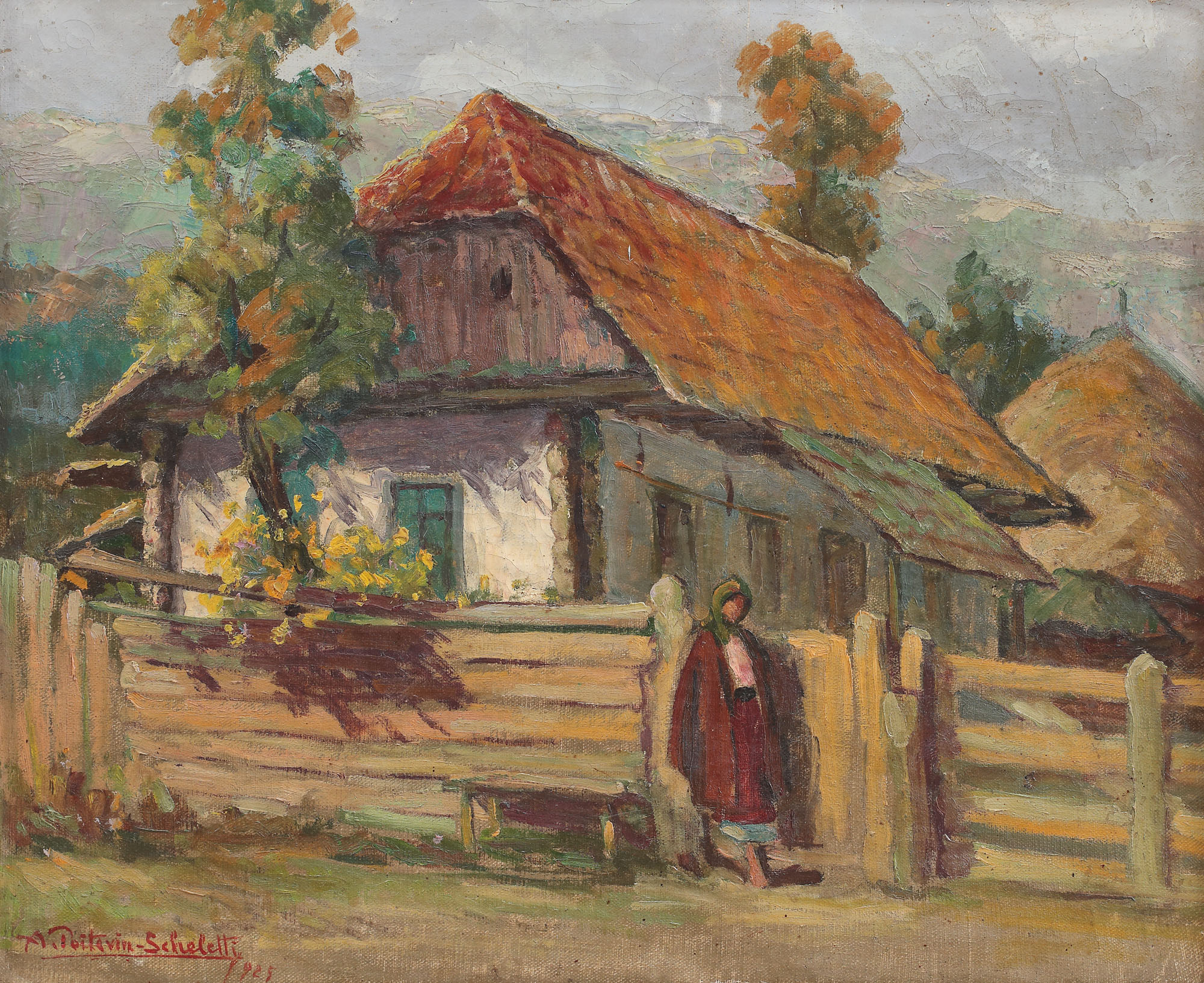 Peasant Girl In Front of the Gate (Sâmbăta de Sus)