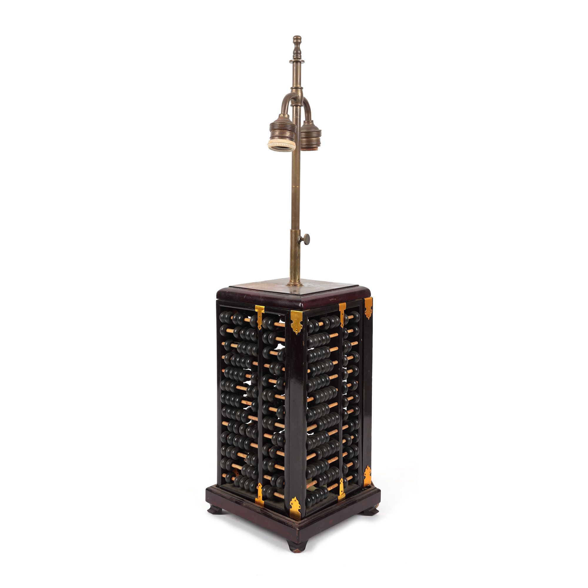 "Accountant's Lamp", for office, decorated with orientalizing (Chinese) abacuses