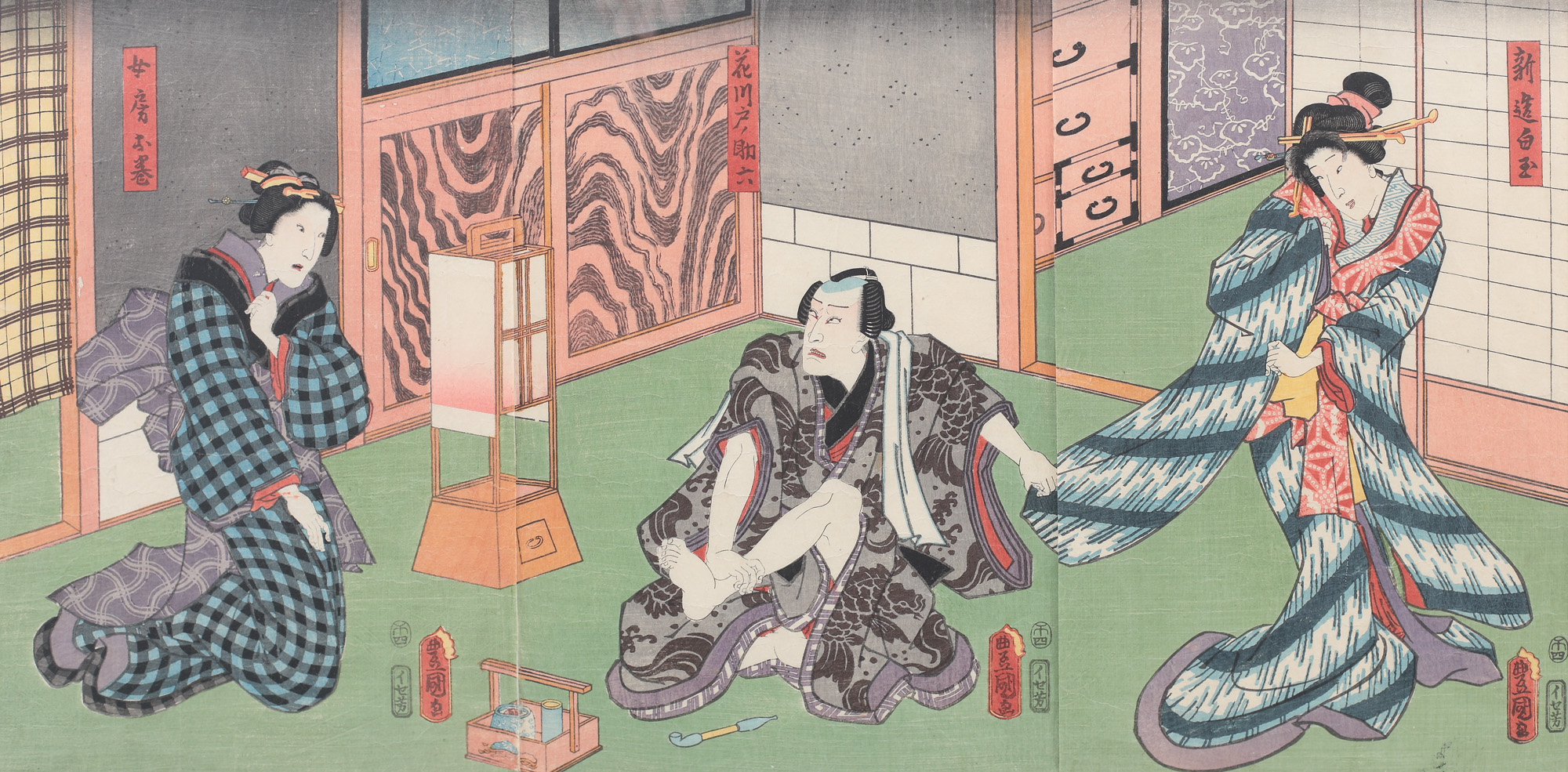 Triptic cu actori Kabuki