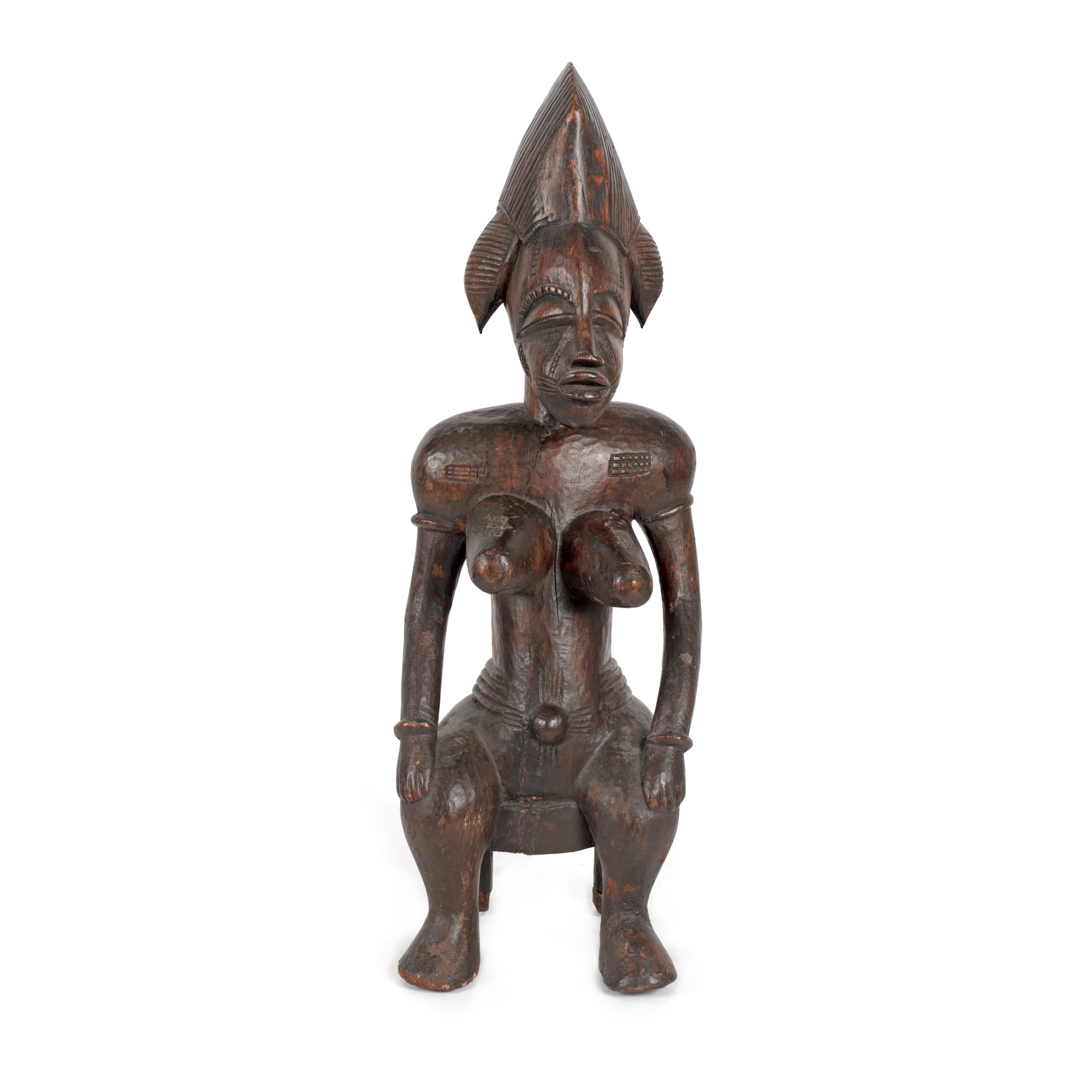 Ebony statuette, specific to the Yoruba tribe, Nigeria, approx. 1950