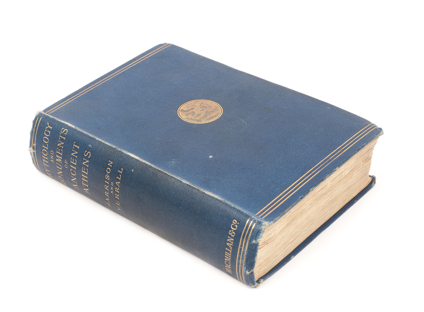 "Mitologia şi monumentele Atenei antice", de Margaret de G. Verrall şi Jane E. Harrison, engleză, Londra, 1890, cu semnătura olografă a lui Ion D. Ghica