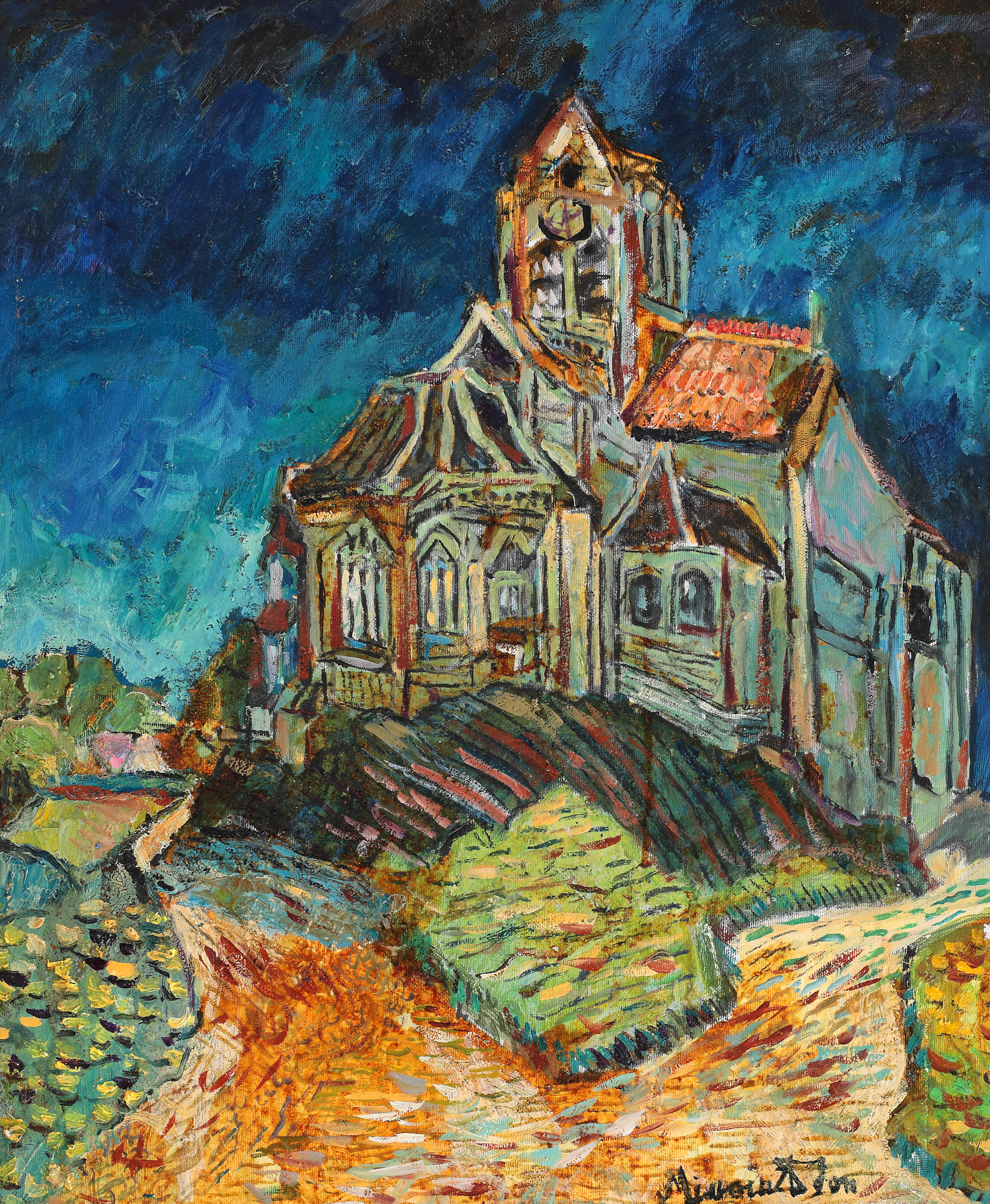 Auvers Cathedral (Tribute to Van Gogh)