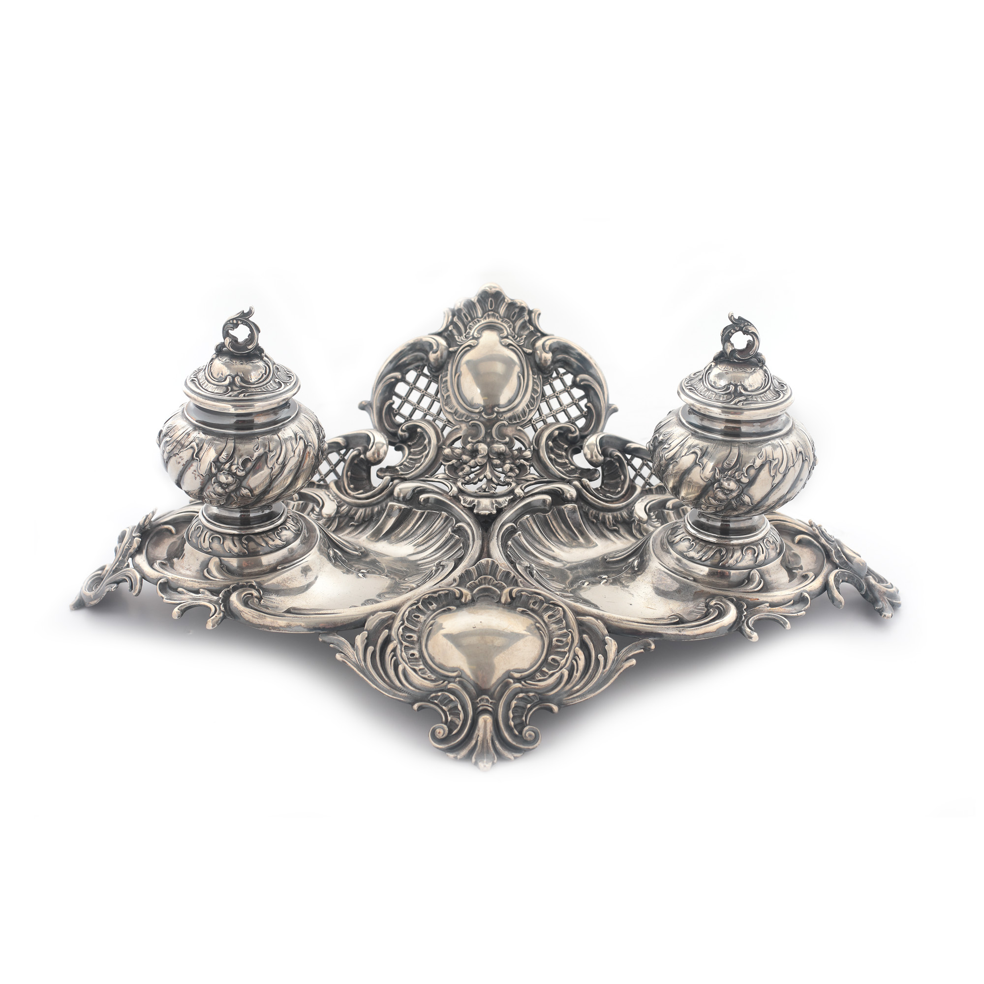 Encrieră din argint Kochberg, cu decor Neo-Rococo, cca. 1880