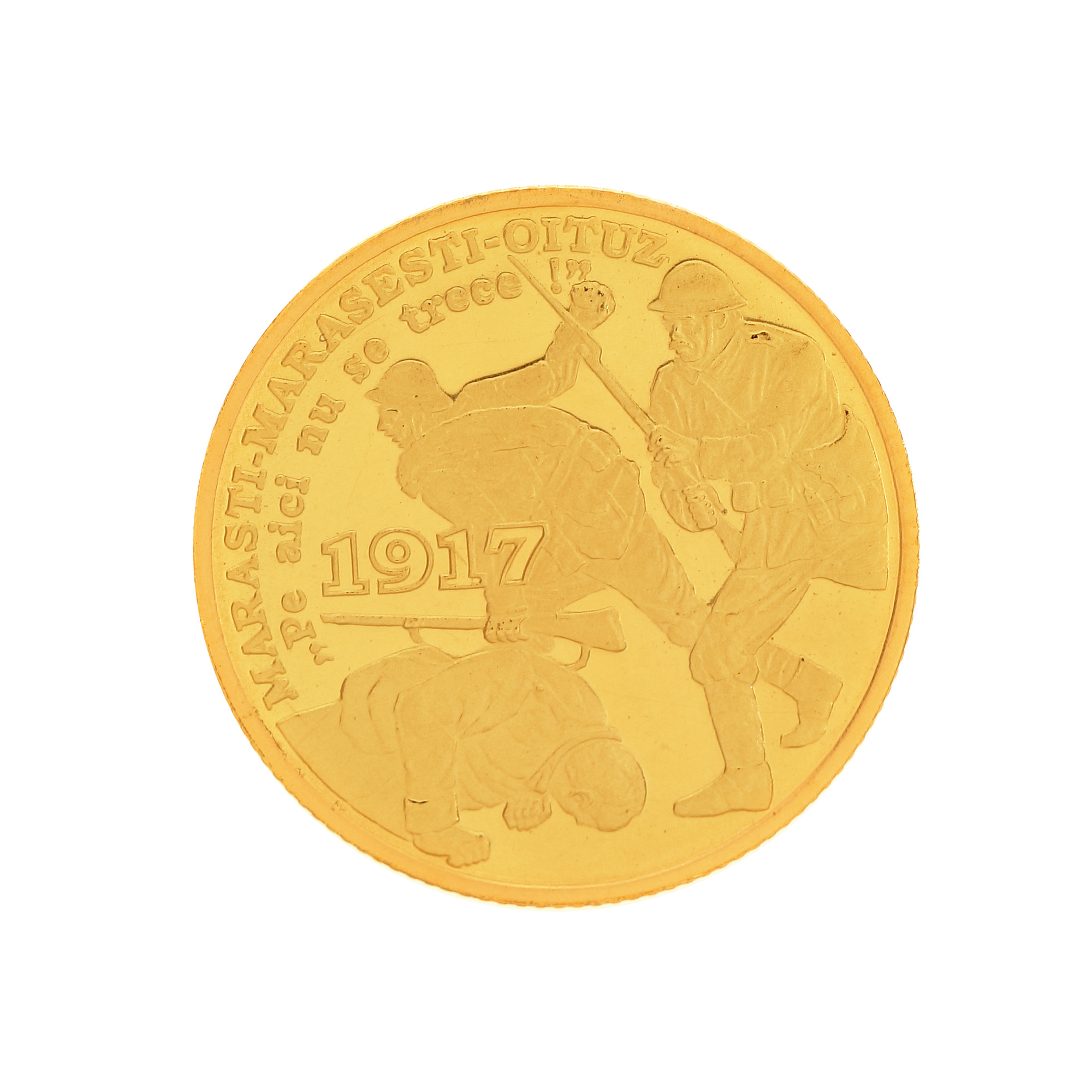 Monedă comemorativă BNR din aur, Mărăști, Mărășești, Oituz, 2007