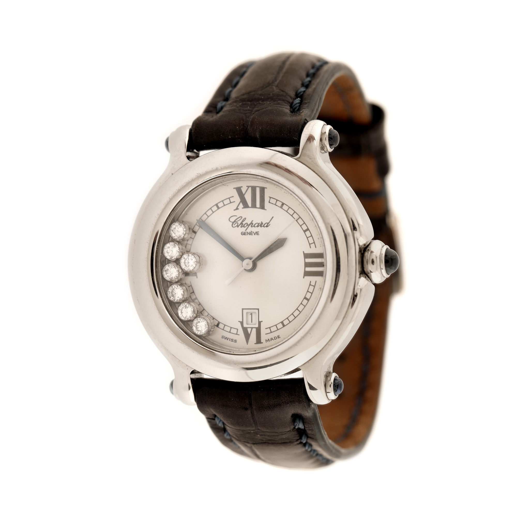Chopard Happy Sport wristwatch, women, decorated with seven mobile diamonds
