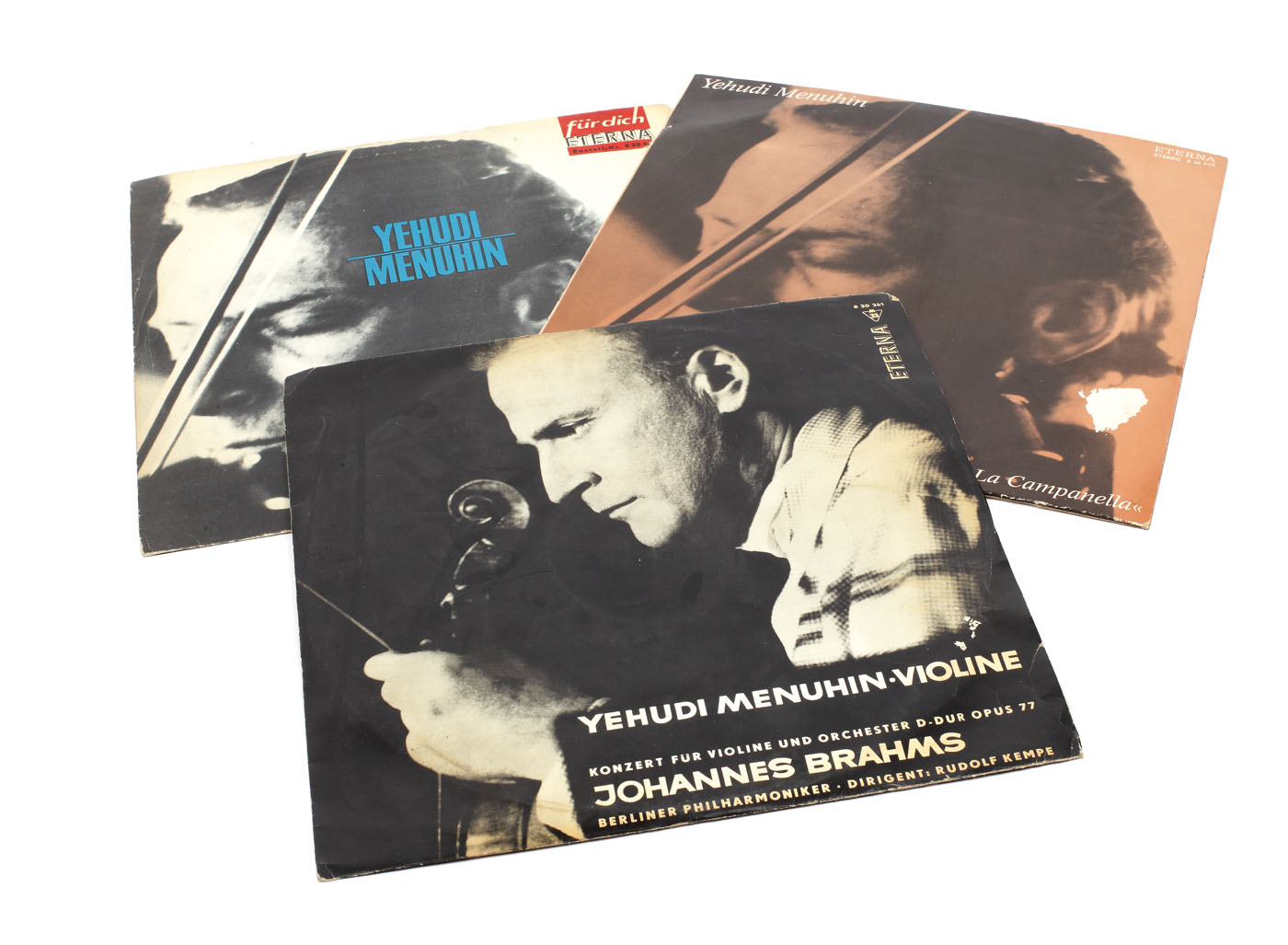 Lot format din trei discuri vinyl cu arii celebre în interpretarea violonistului Yehudi Menuhin, 1963, 1965 și 1975, provine din colecția Marga și Eugen Barbu