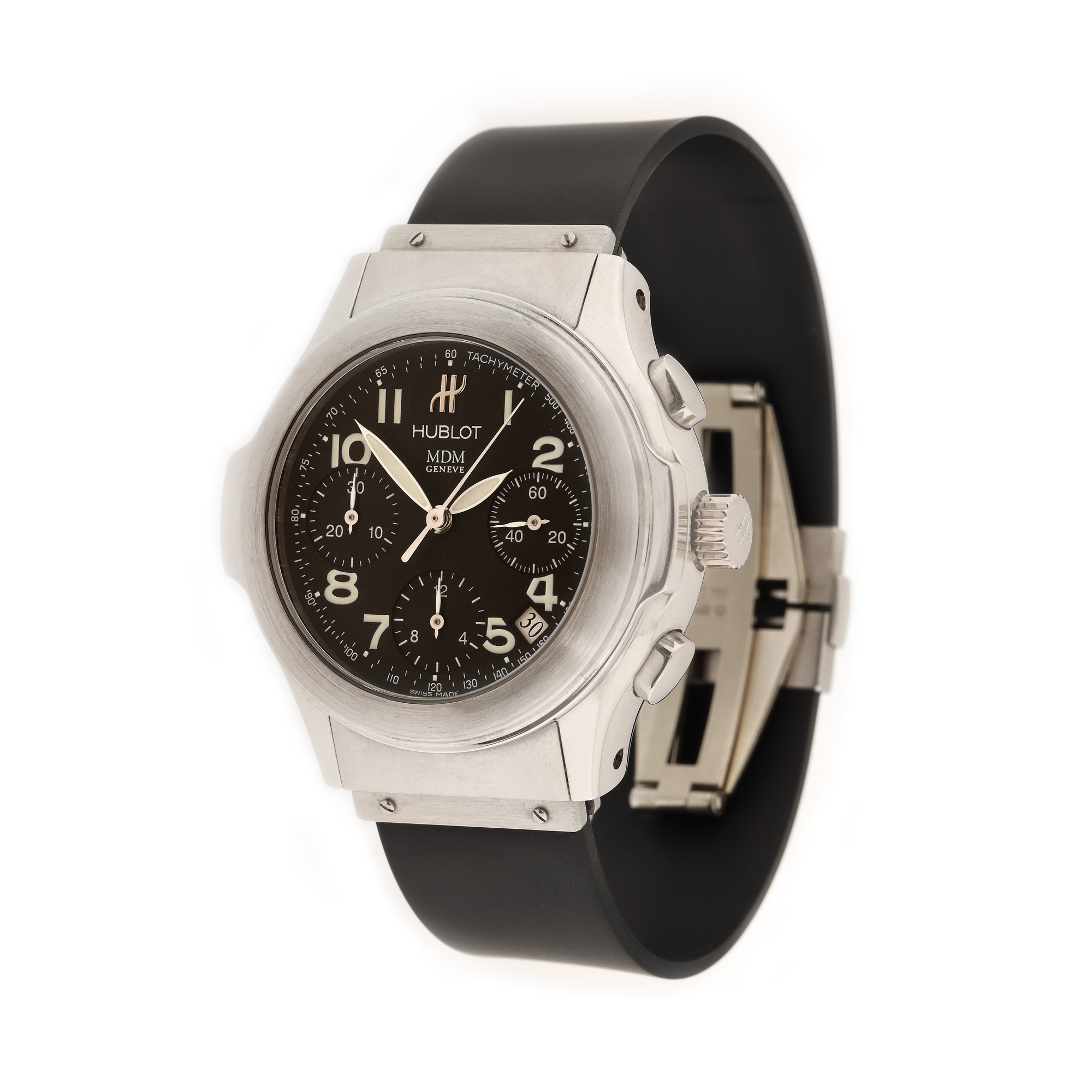 Hublot MDM wristwatch, white gold, unisex