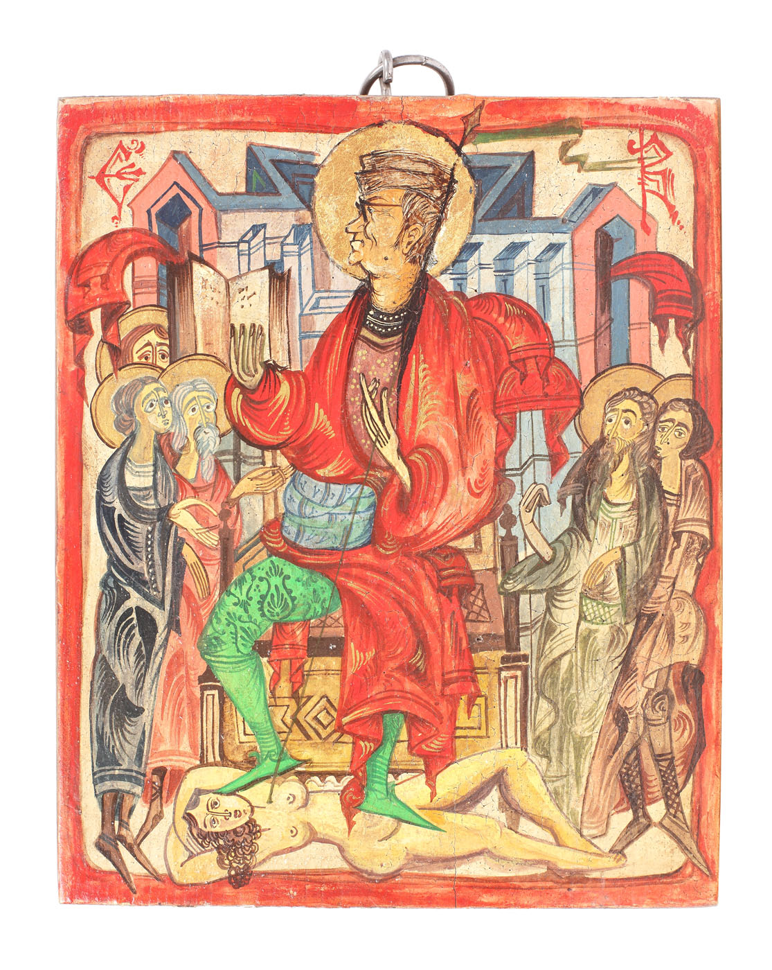 Scenă alegorică, de format religios-anecdotic, reprezentând familia Barbu