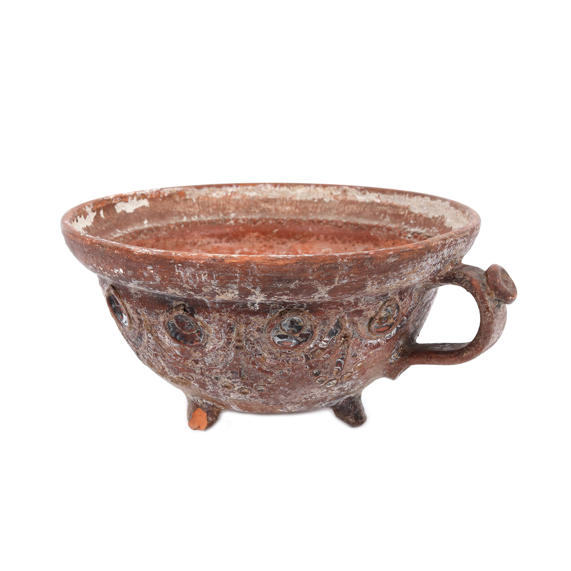 Vas din ceramică, decorat cu motive florale, posibil atelierele Troița, anii 1920, provine din colecția violoncelistului Cătălin Ilea
