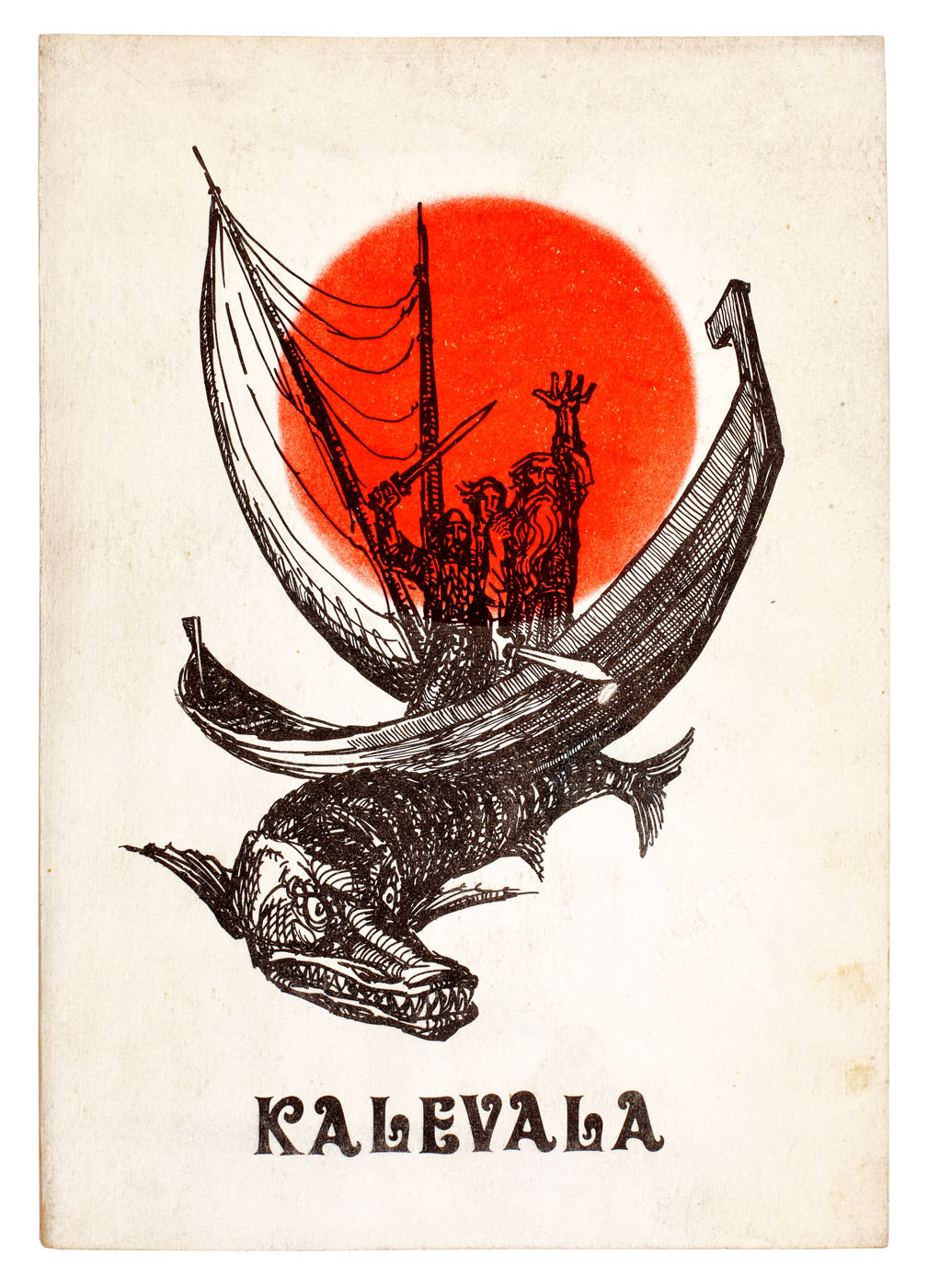 ”Kalevala”, repovestită de Barbu Brezianu, București, 1974, cu dedicația autorului către scriitorul Eugen Barbu