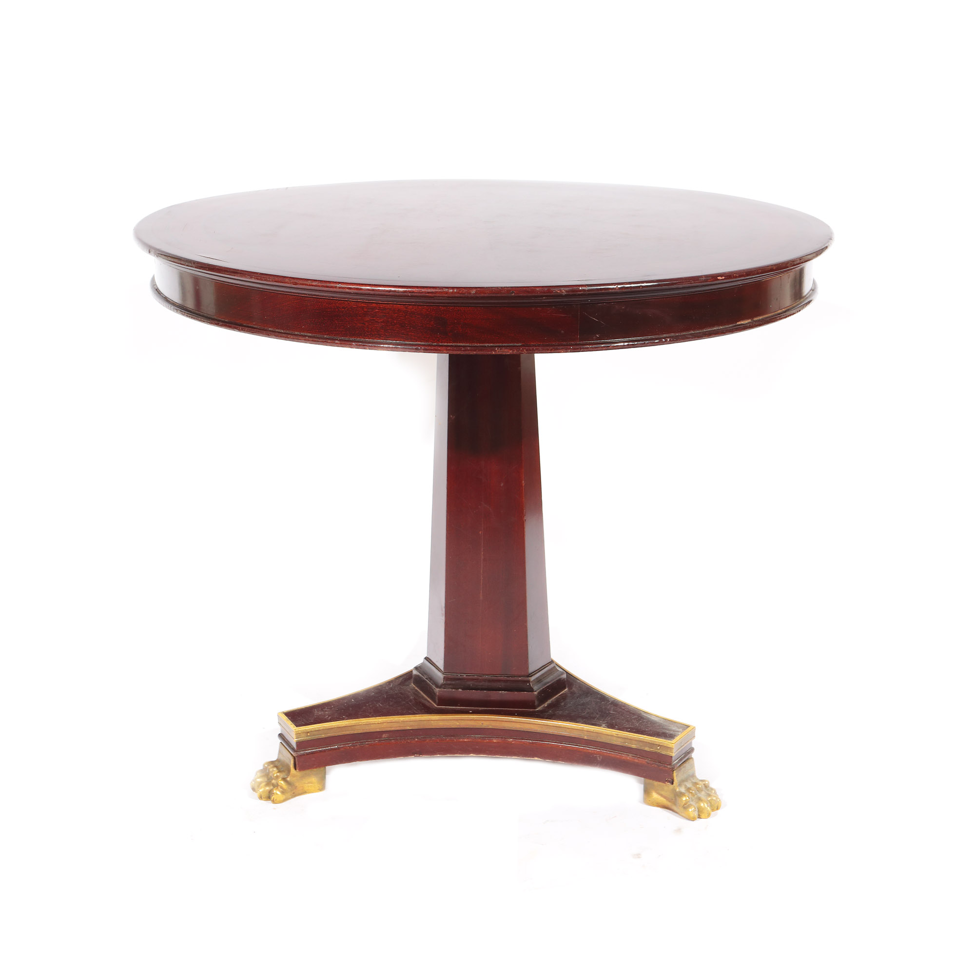 Dining table, Regency manner, nutwood, late 19th century, from the Lucrezia and Ion Pacea collection