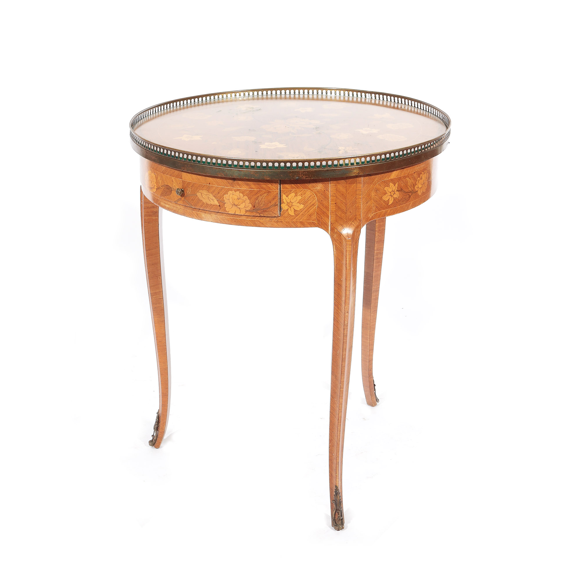 Table, Louis XV manner, with floral marquetry, from the Lucrezia and Ion Pacea collection