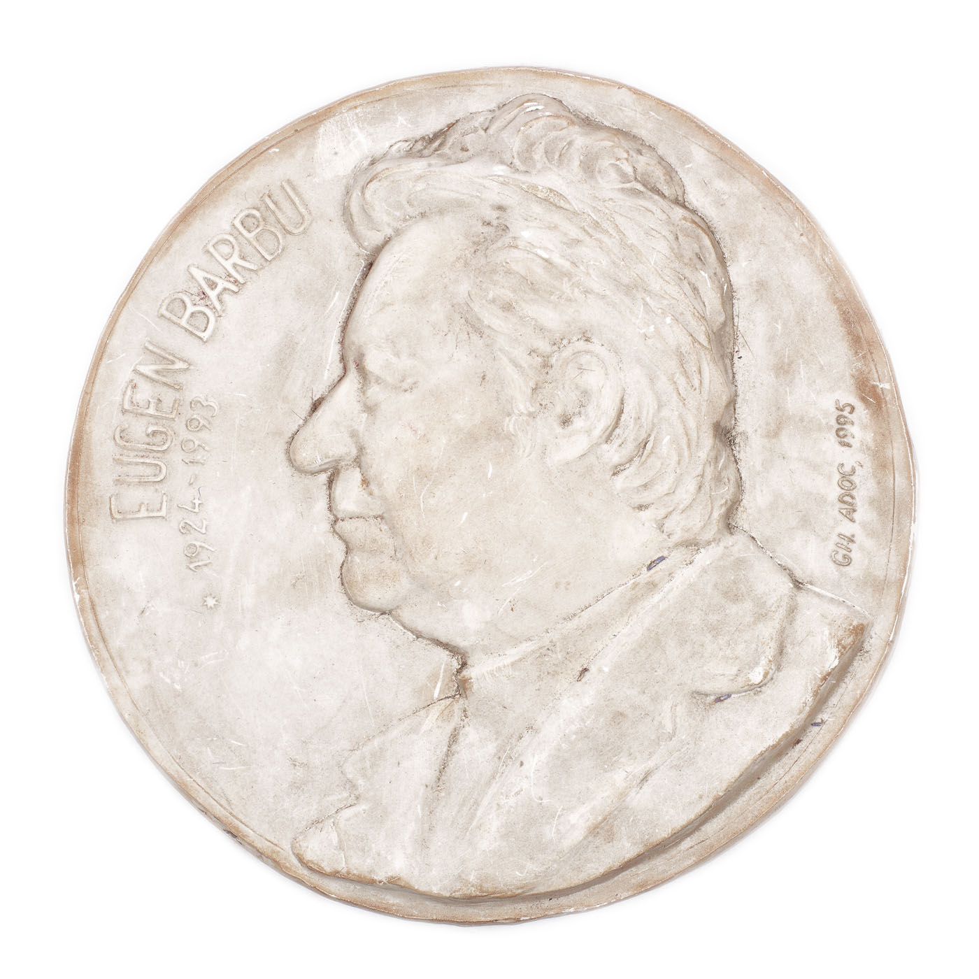 Plachetă comemorativă din ipsos ”Eugen Barbu 1924-1993”