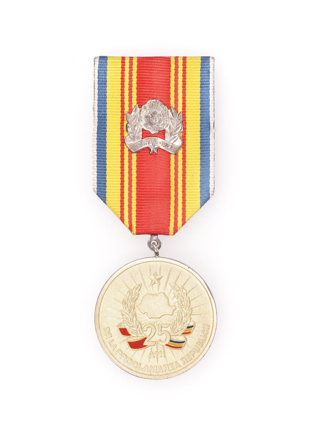 Decorație "25 de ani de la proclamarea Republicii" (1947-1972), acordată scriitorului Eugen Barbu