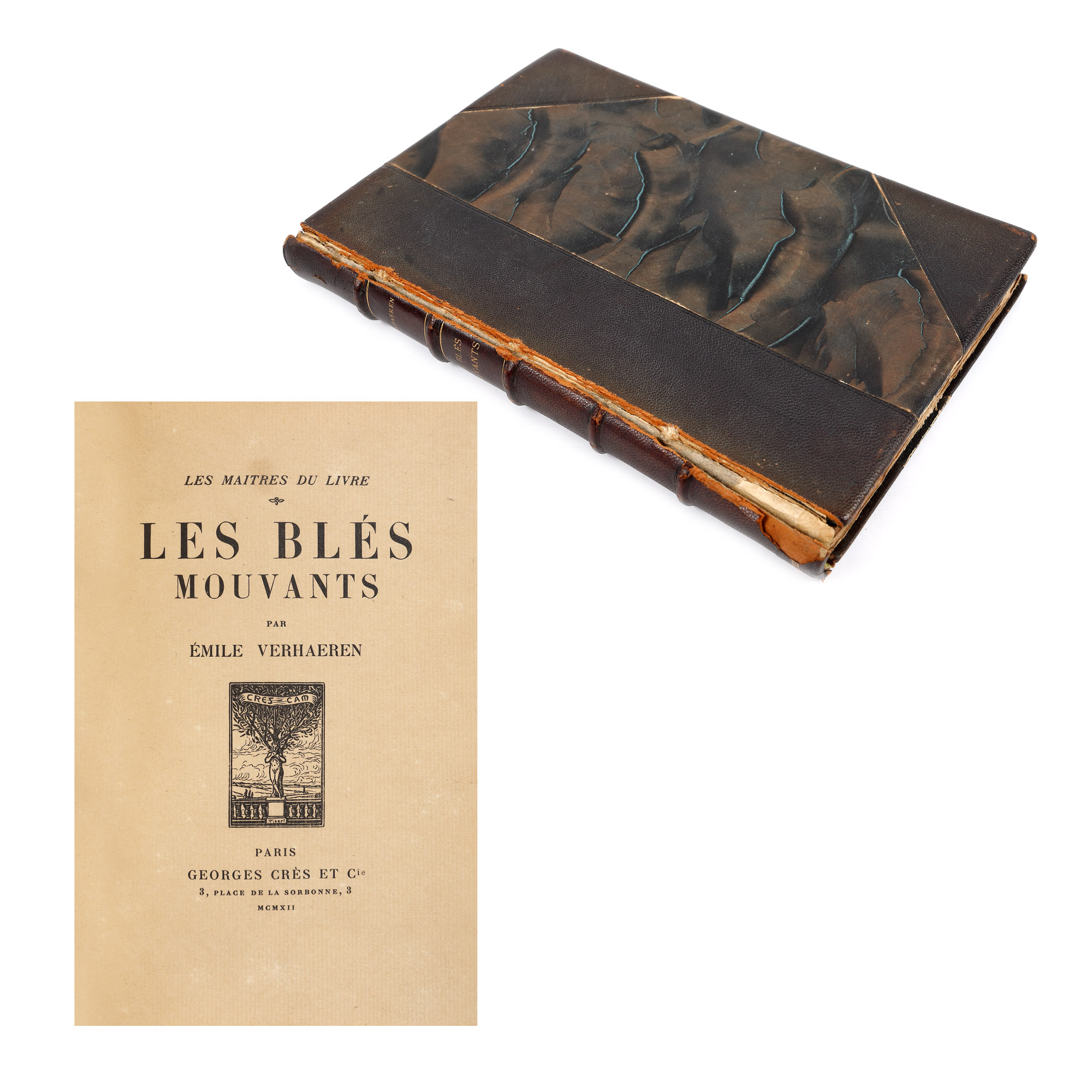 "Les blés mouvants", by Emile Verhaeren, French, Paris, 1912, part of the collection of former Foreign Minister George Macovescu