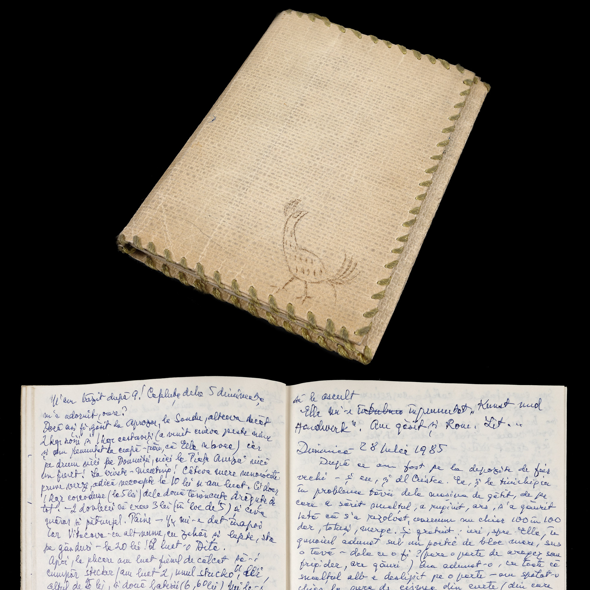 Two diaries of the painter Medi Dinu, May 1, 1980 - June 10, 1980 and July 22, 1985 - October 25, 1985, part of the collection of the Stephan Roll and Medi Dinu family