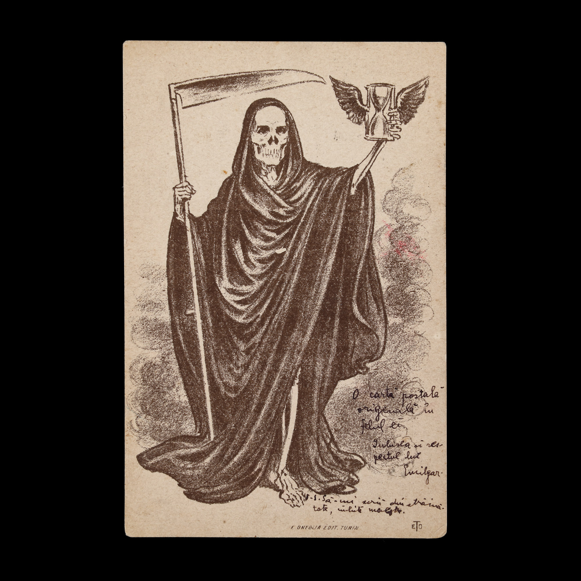 Postcard sent by Emil Gârleanu to Alexandru Xenopol, Iași, July 4, 1902, with autograph