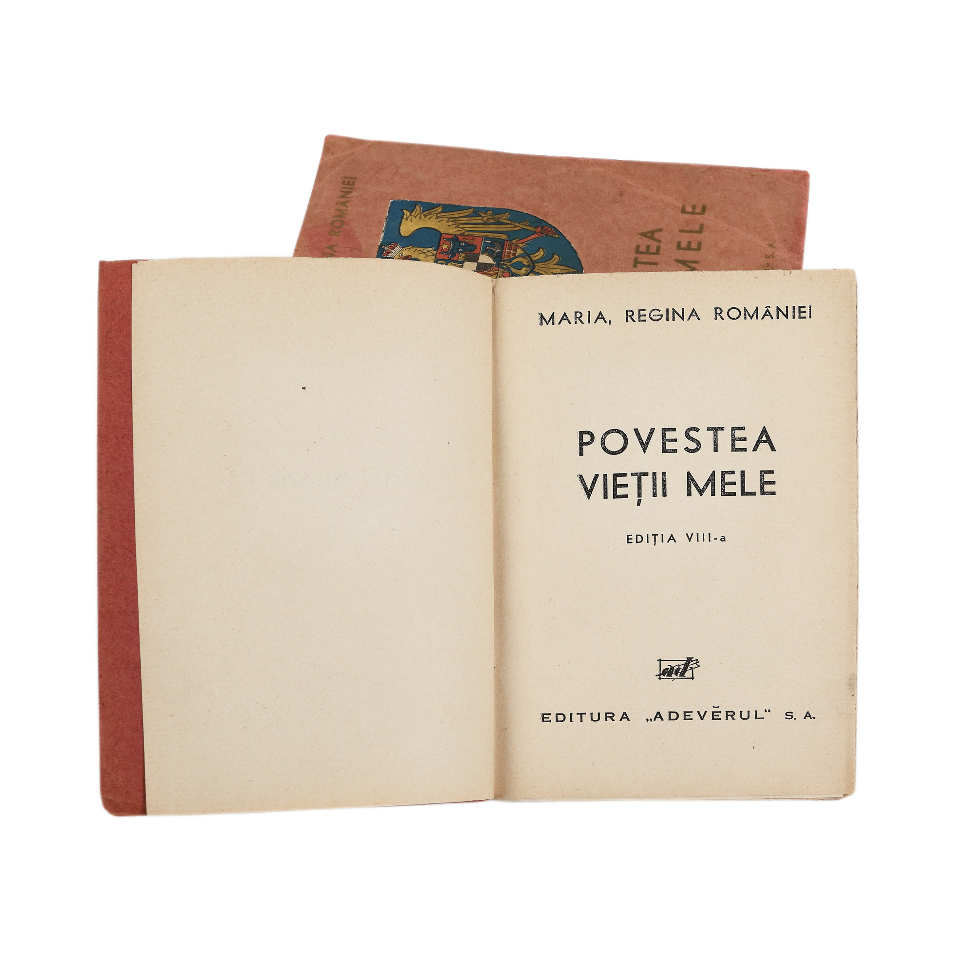 "Povestea vieții mele", by Queen Maria of Romania, three volumes, Bucharest, 1935
