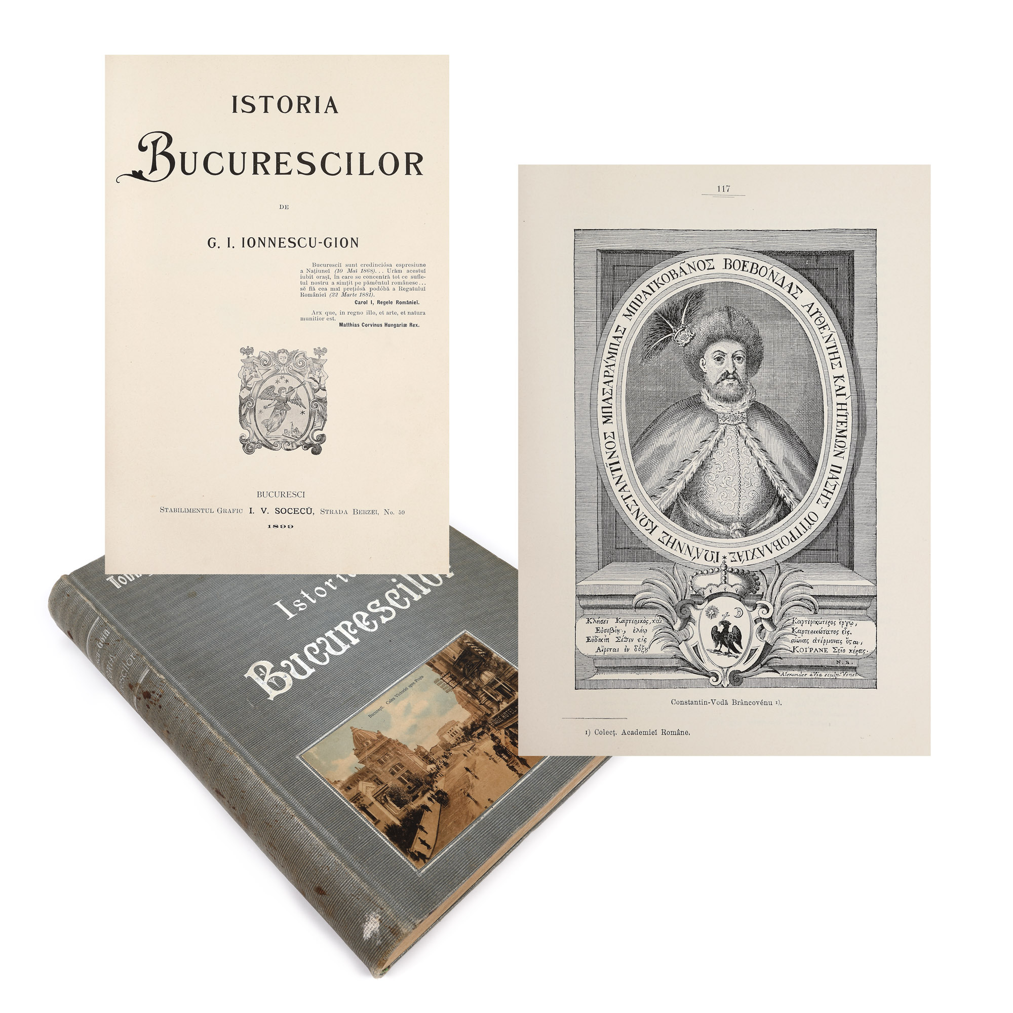 ”Istoria Bucureștilor,” de Gheorghe Ionescu-Gion, București, 1899, ediție de lux bogat ilustrată