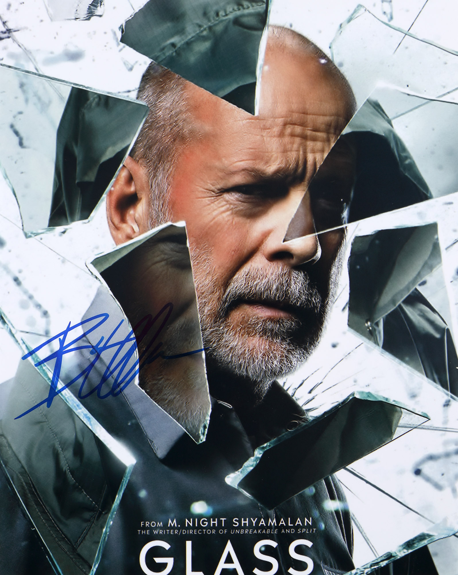 Bruce Willis, Glass - photograph, with the actor's autograph, certificate of authenticity