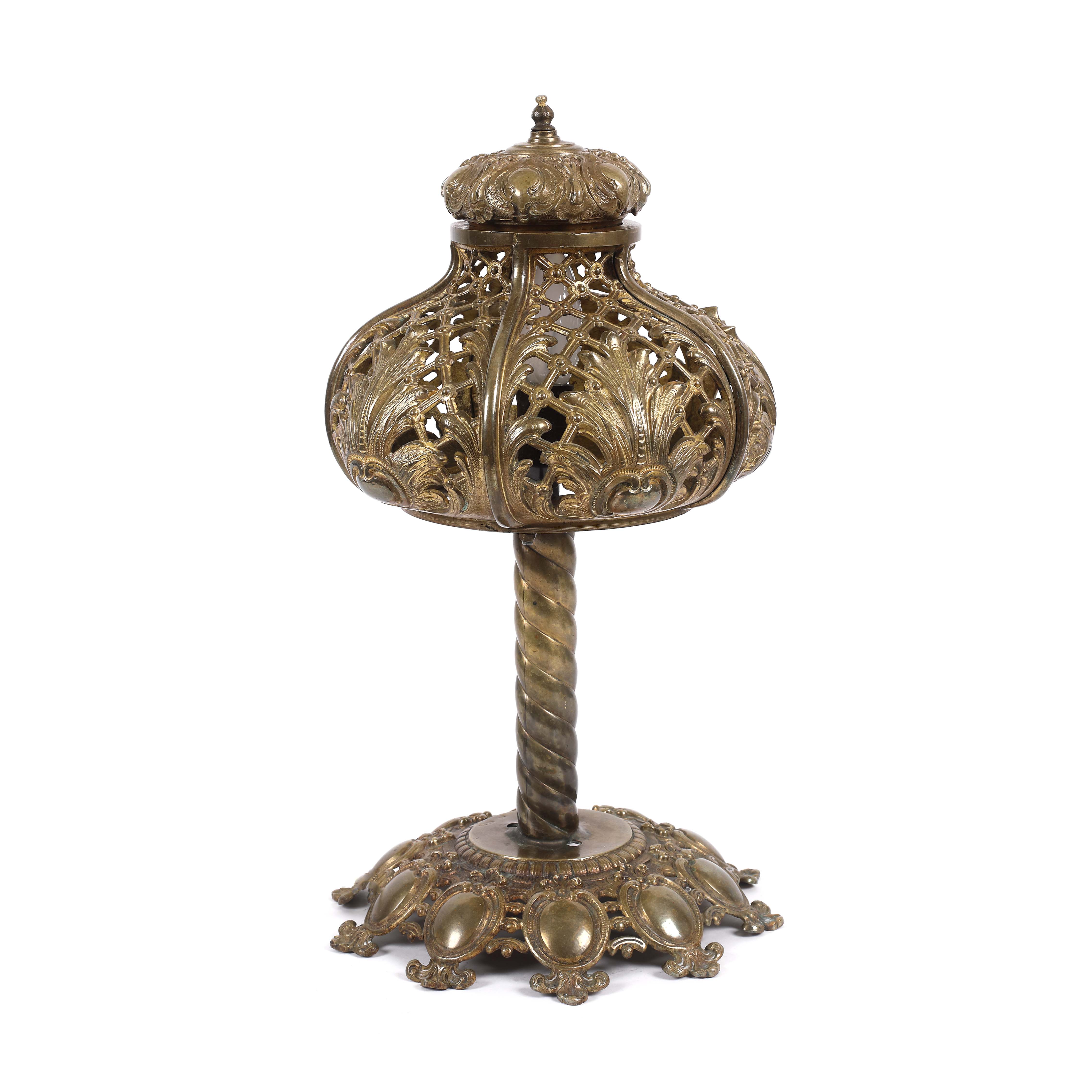 Lampă Belle Époque din bronz, cca. 1900