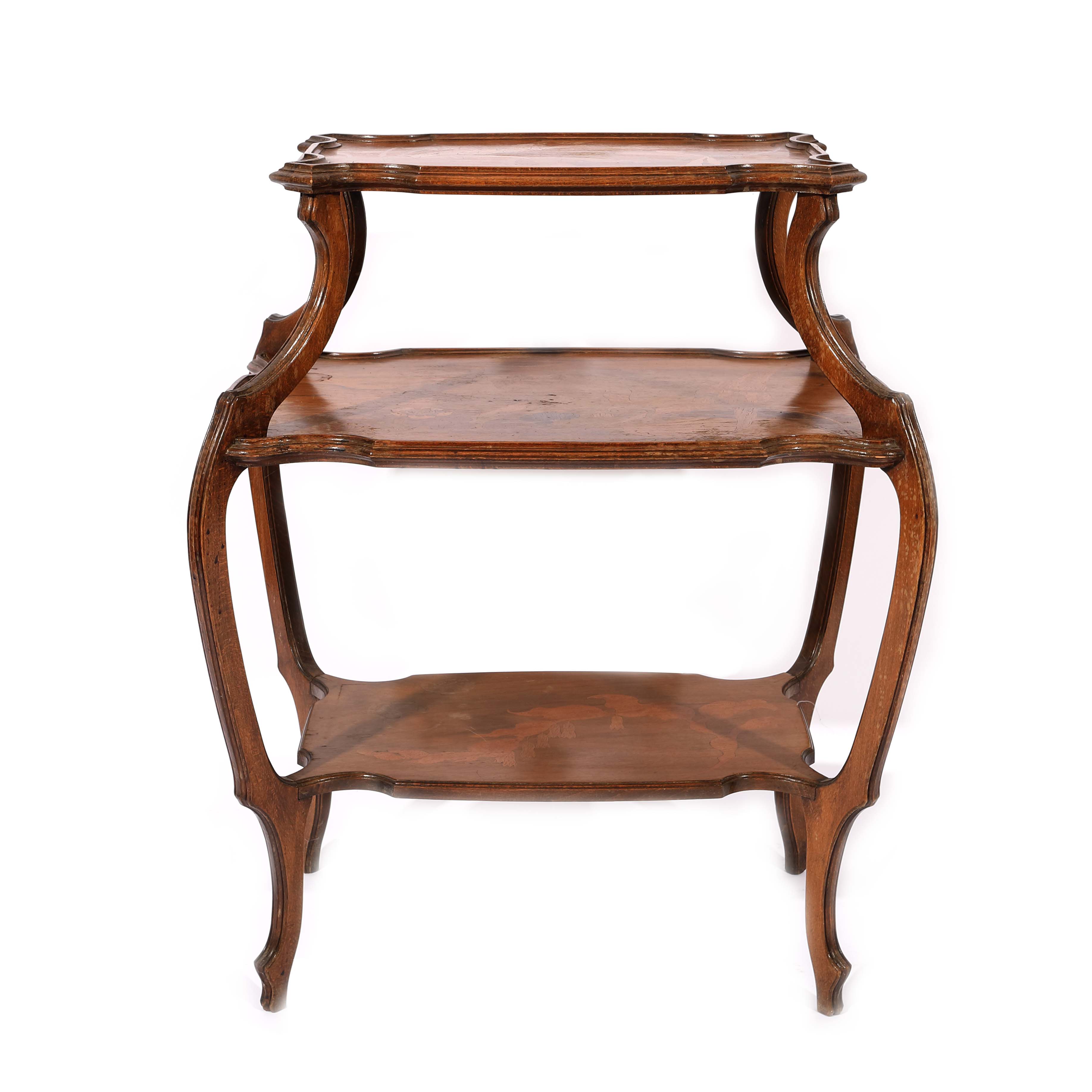 Table with Gallé layout, Art Nouveau, approx. 1900