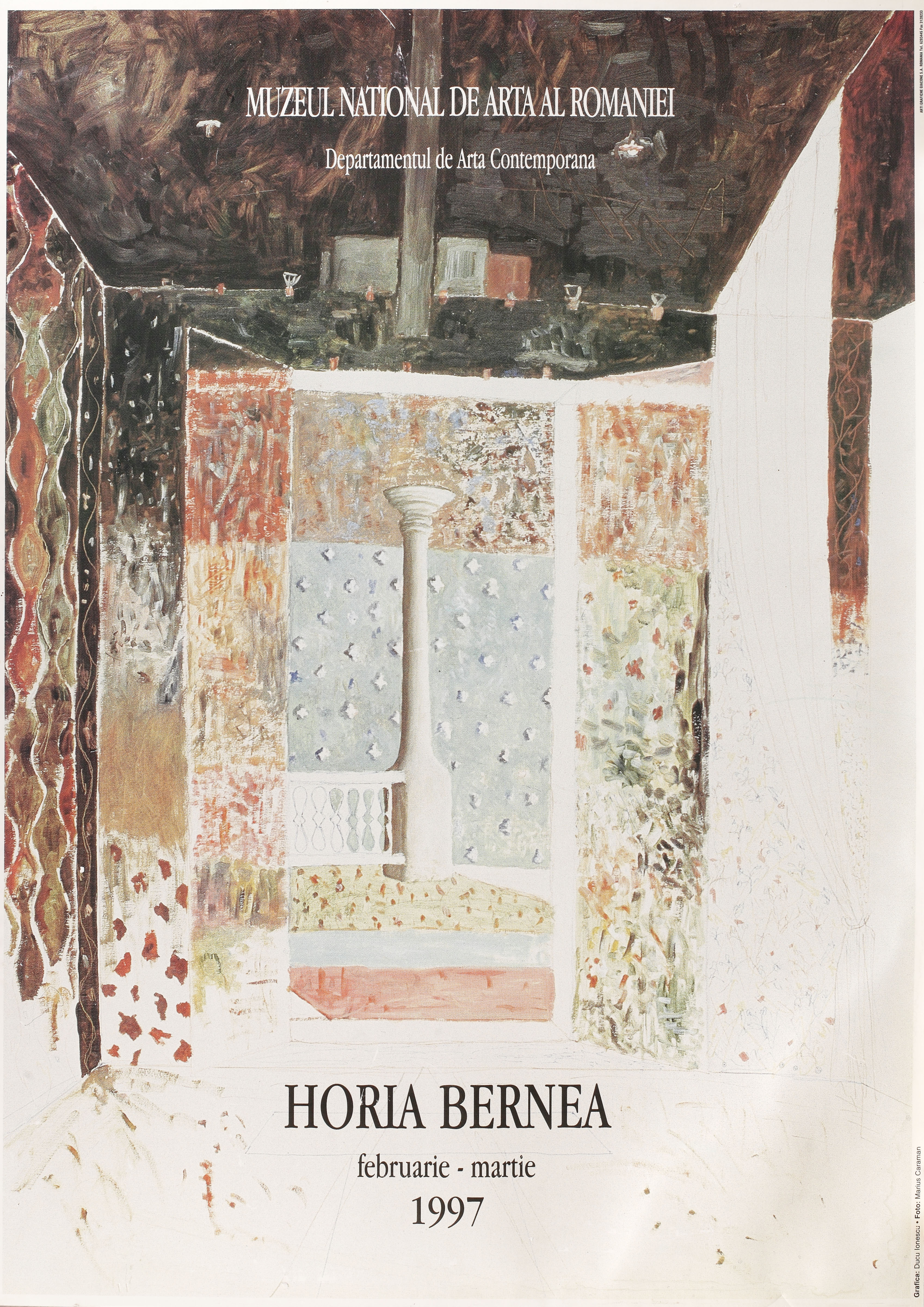 Afişul expoziţiei "Horia Bernea", Muzeul Naţional de Artă, Bucureşti, 1997