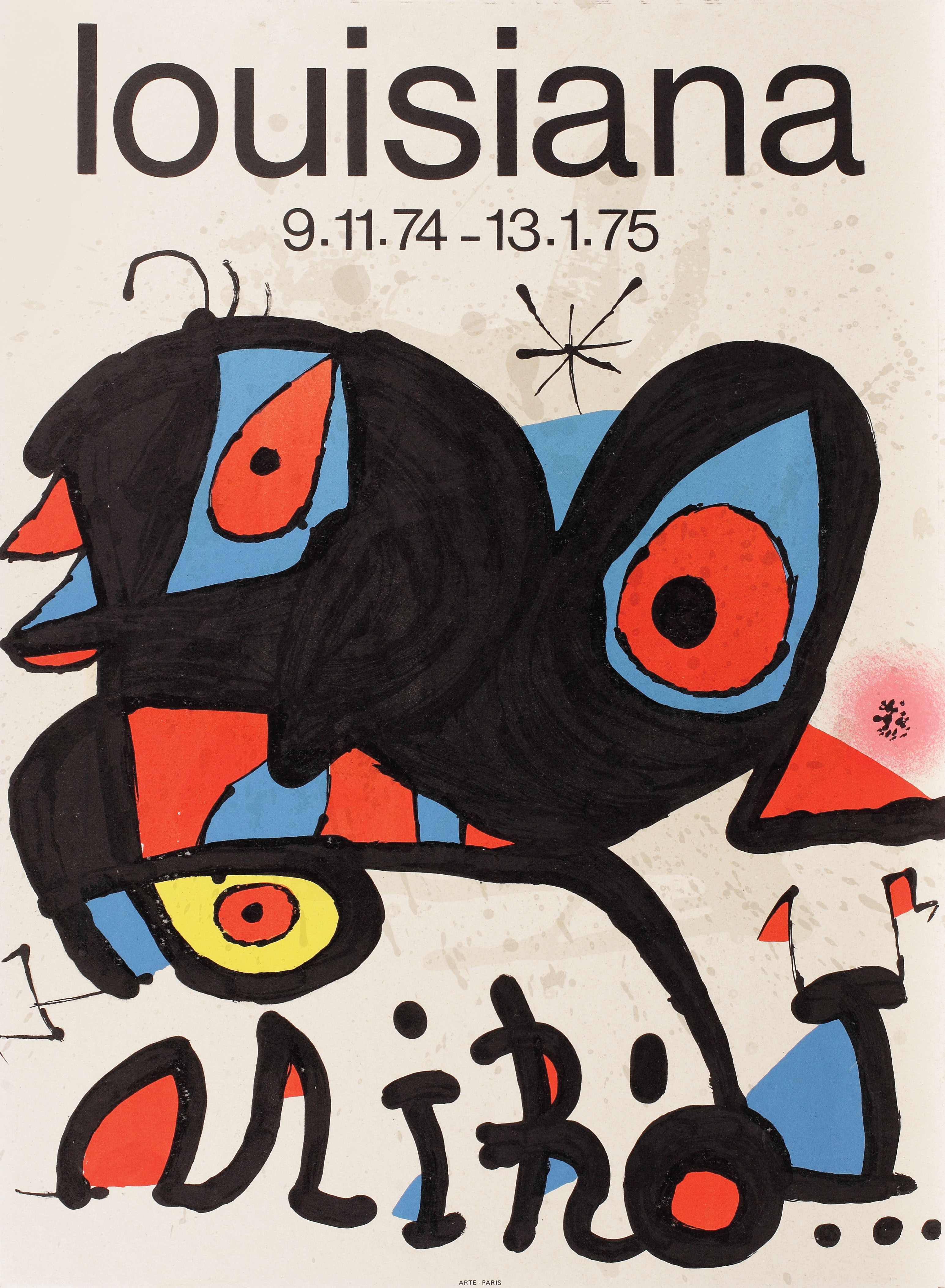 Afișul expoziției lui Joan Miro, Muzeul Louisiana, 1974-1975