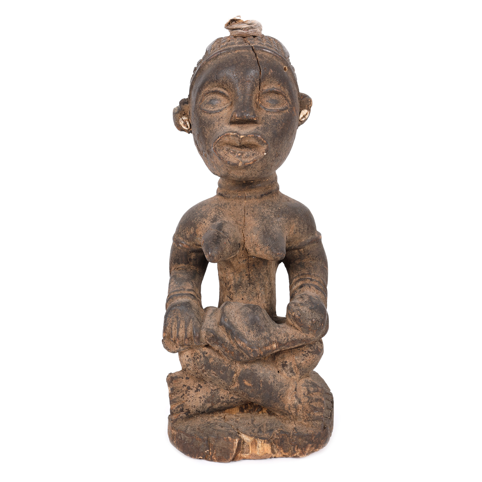 Statuette, exotic wood, representing a fertility goddess, West Africa, first half of the 20th century