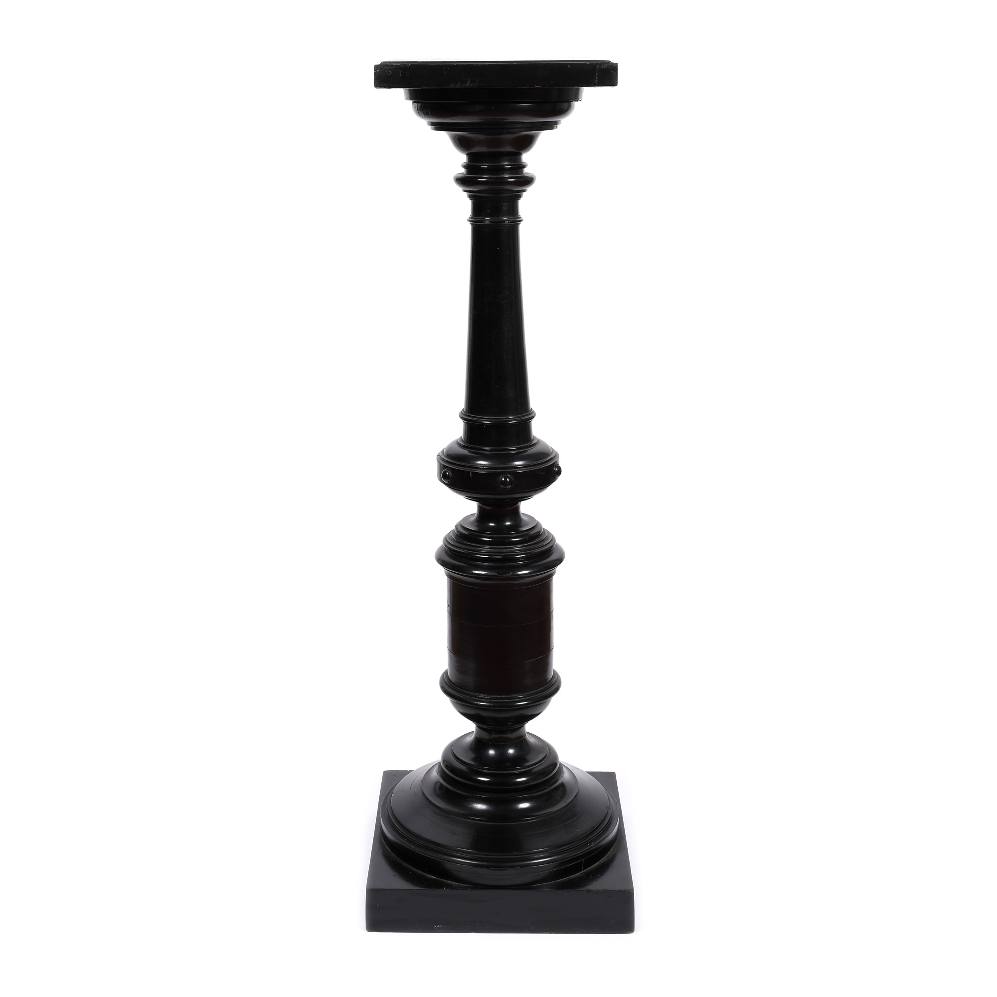Neoclassical pedestal, ebonized wood