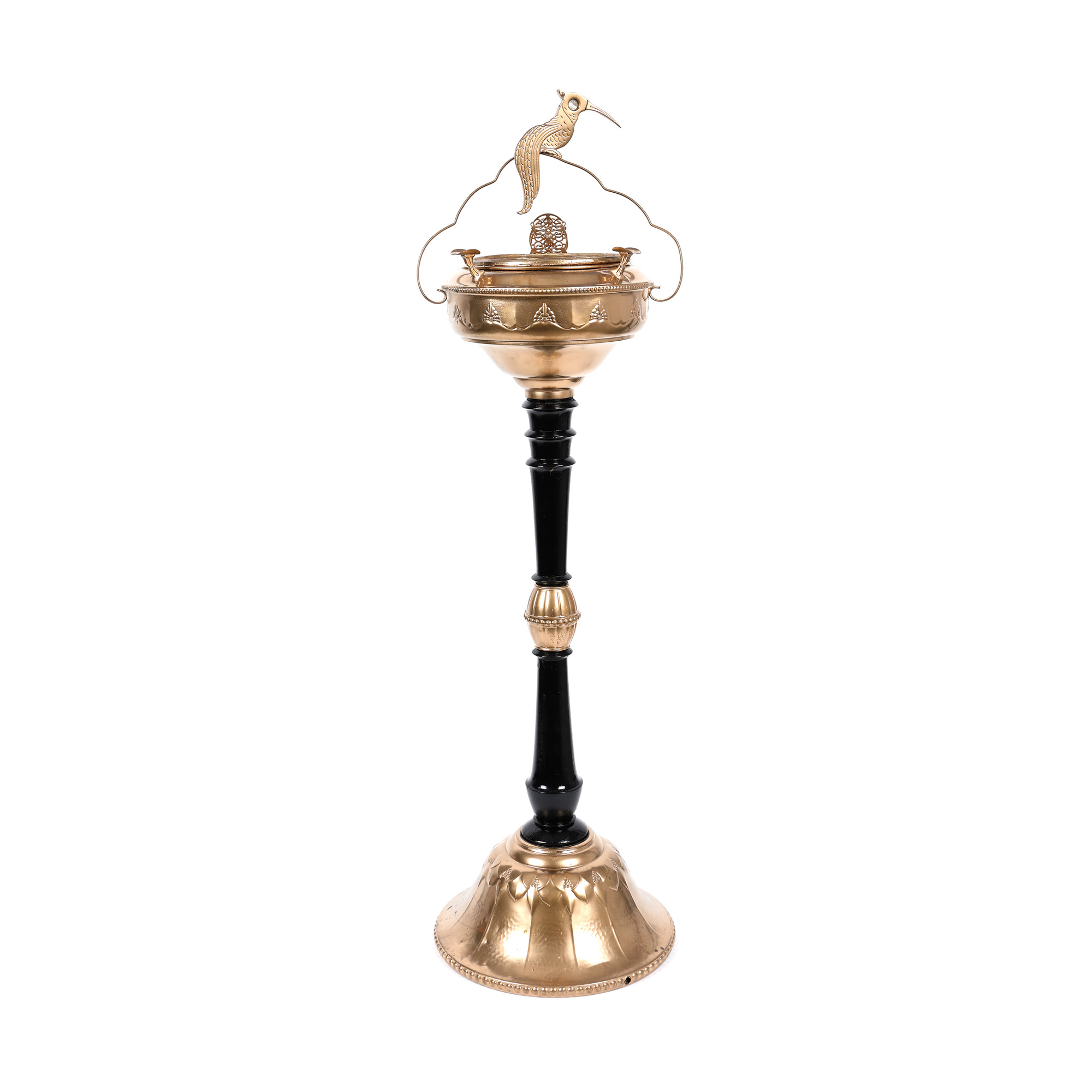 Suport Art Deco pentru fumat, cu cutter pentru țigarete în forma unei păsări colibri, cca. 1930-1940