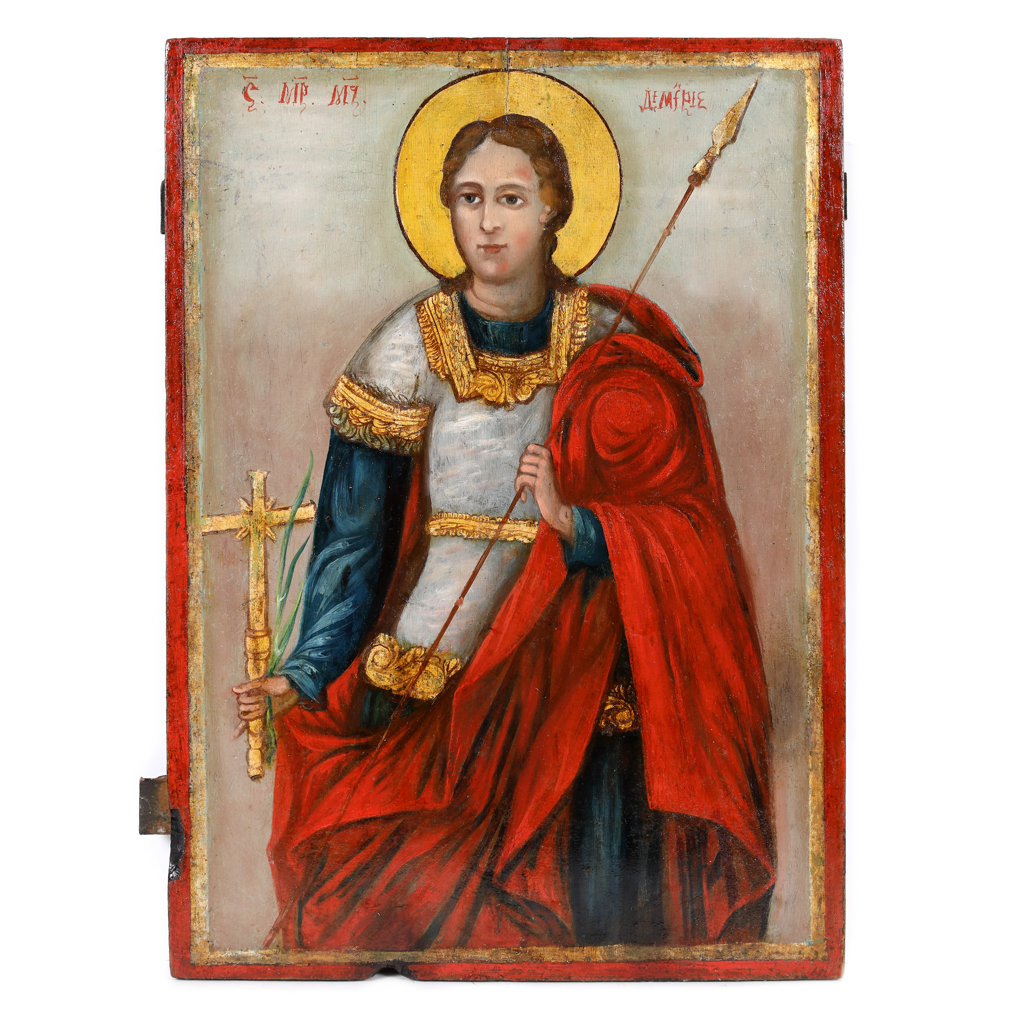 "The Holy Military Demetrius", icon on wood, Romanian school, 1865