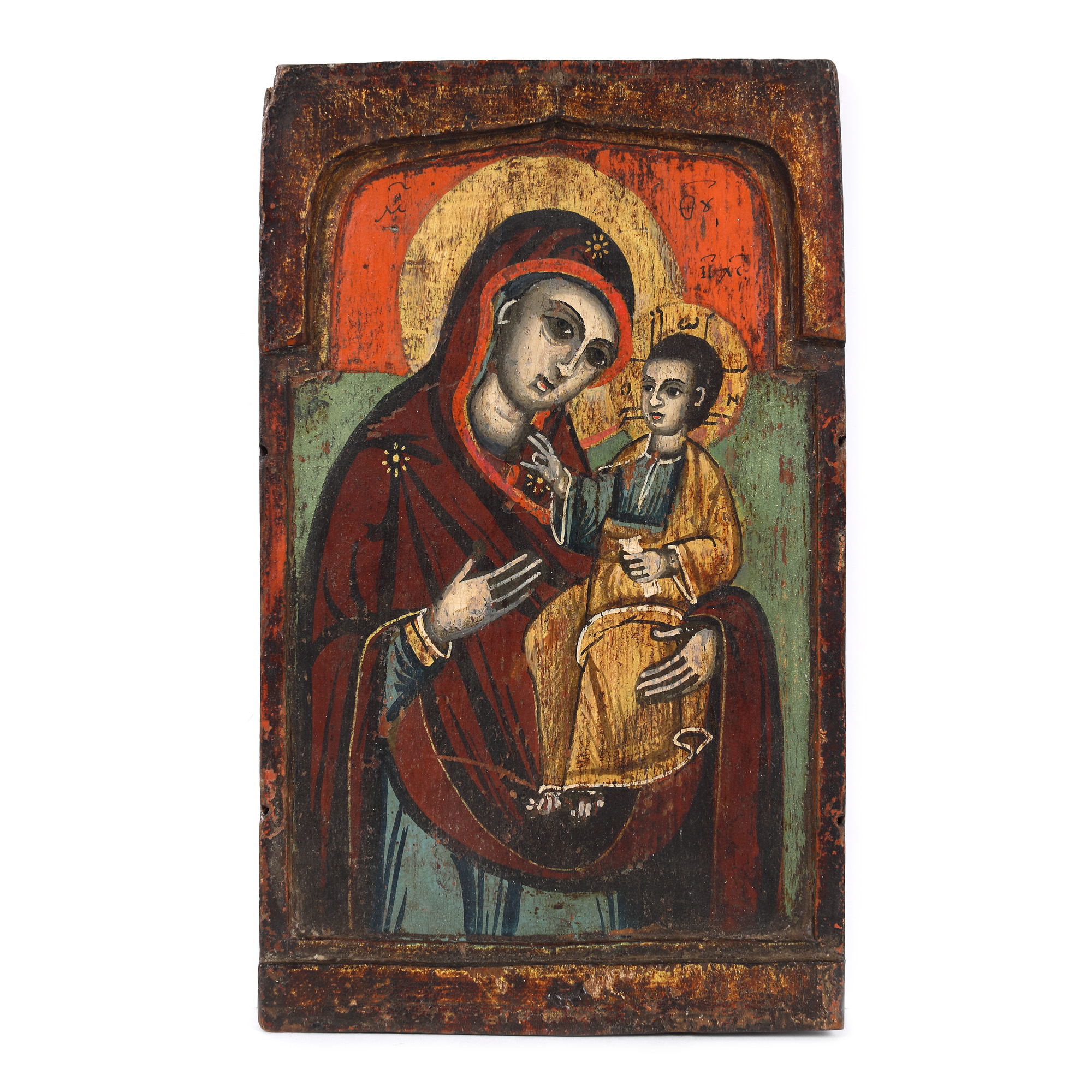 "Mother of God with Christ Child", icon on wood, South Danube school, early 19th century