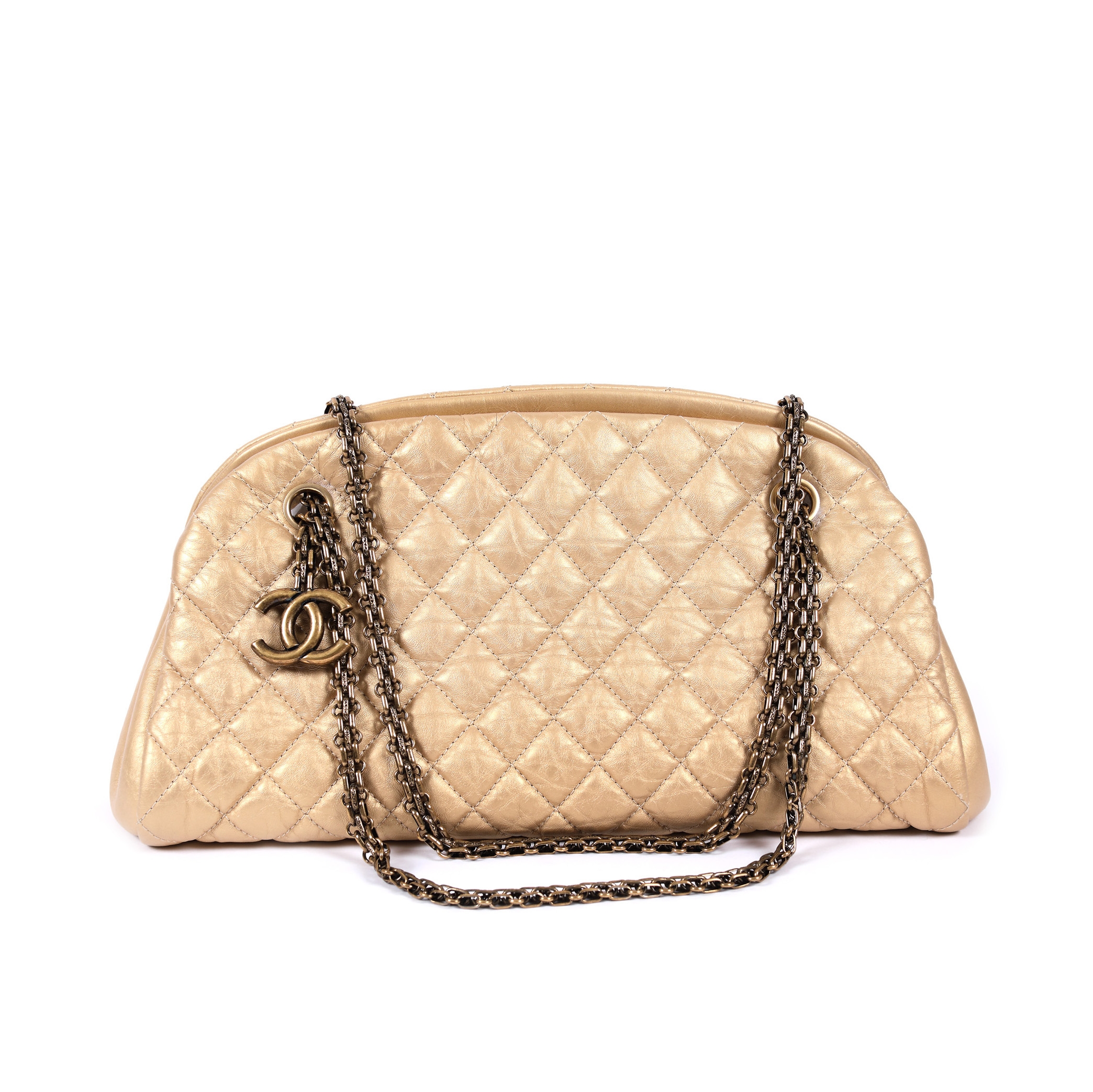 Geantă Chanel, Just Mademoiselle Bowler Bag, din piele matlasată, însoțită de card de autenticitate