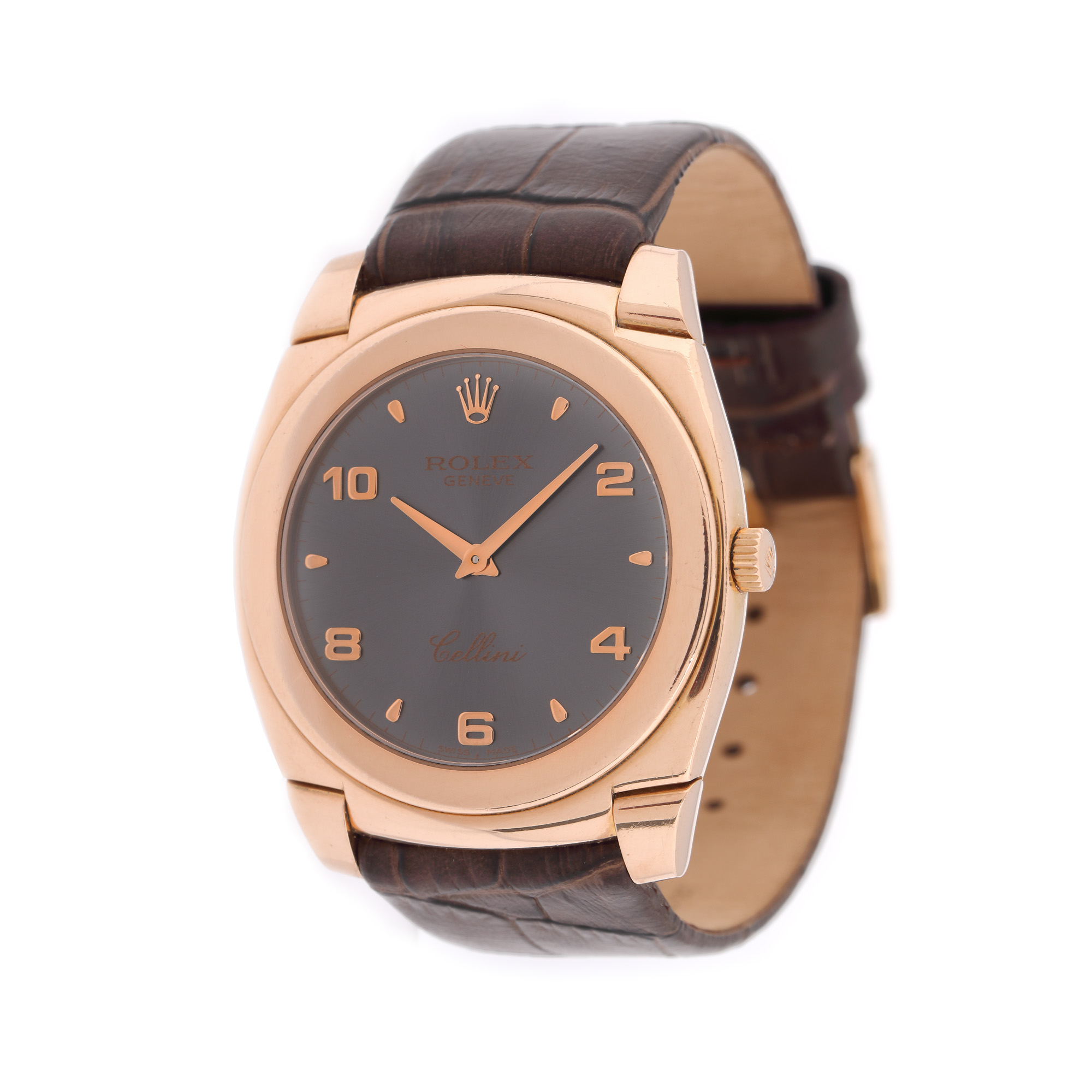 Ceas Rolex Cellini Cestello, din aur roz, de mână, bărbătesc